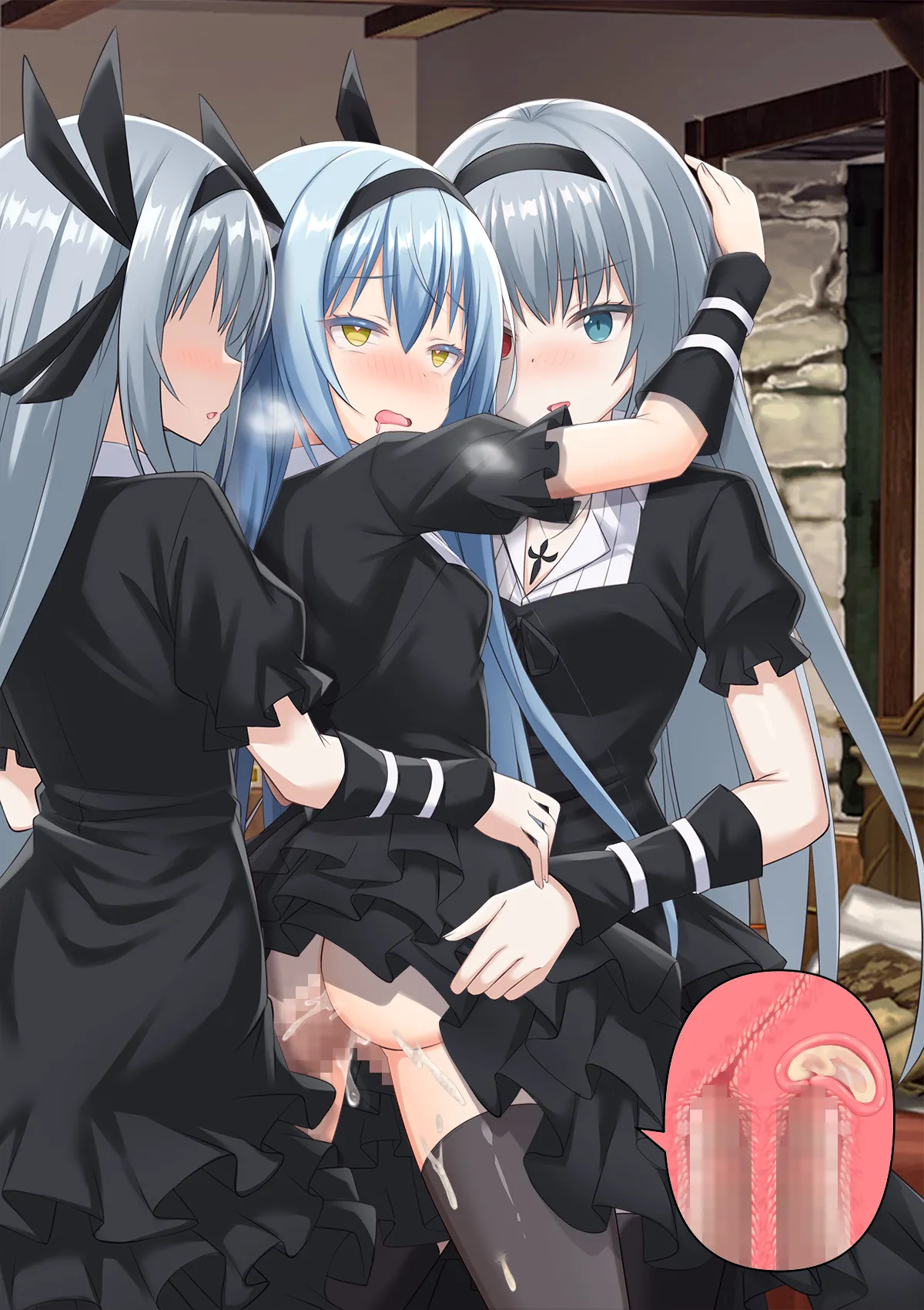 Bishoujo Body de GothLoli Maou ni Les Choukyou Sare Mesu Ochita Ken page 241 featuring rimuru tempest tensei shitara slime datta ken parody - mosaic censorship pantyhose hentai manga - read online free