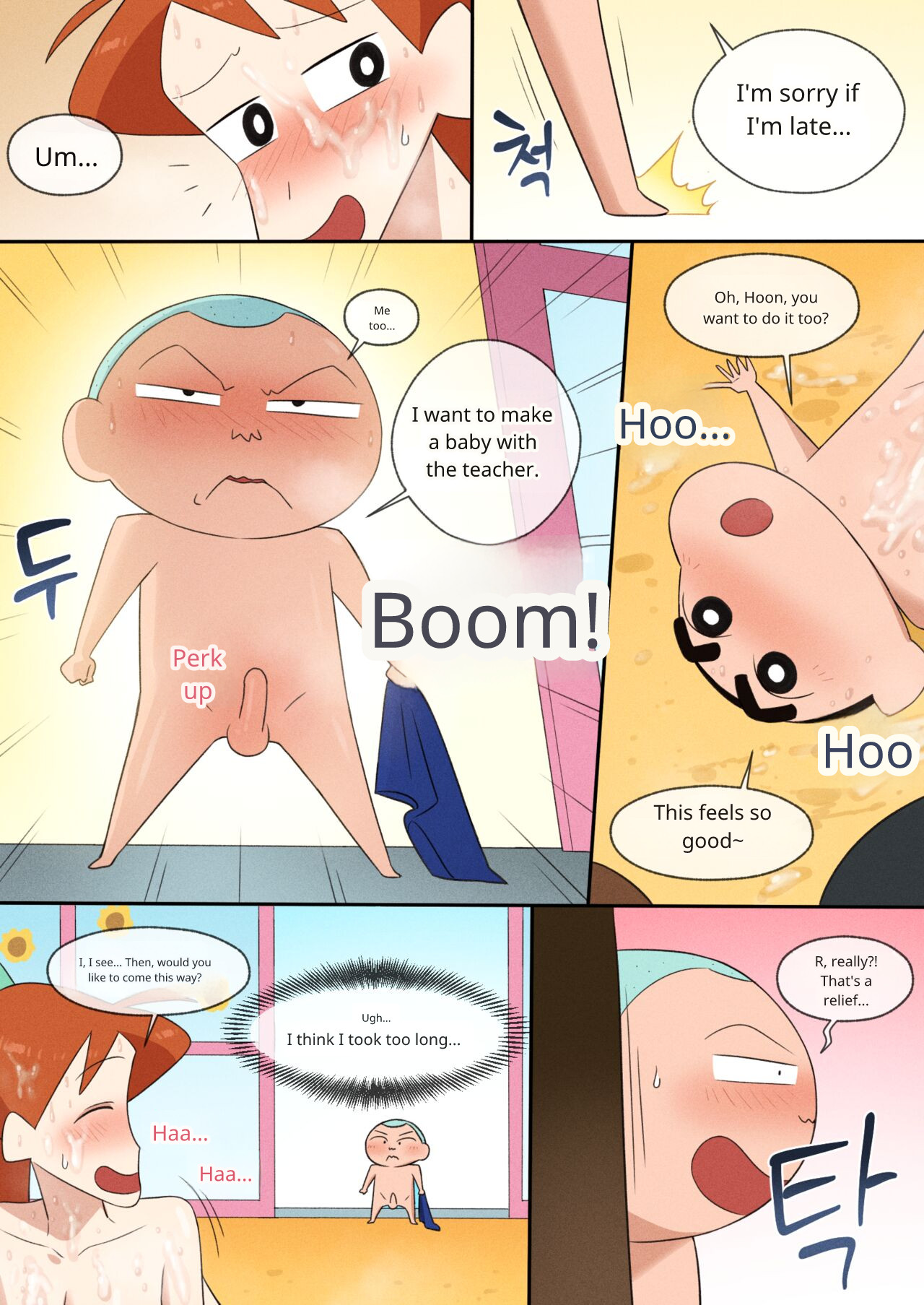 Teacher Chae Seong-ah teaches sex education page 11 featuring shinnosuke nohara crayon shin-chan parody - teacher rough translation hentai manga - read online free