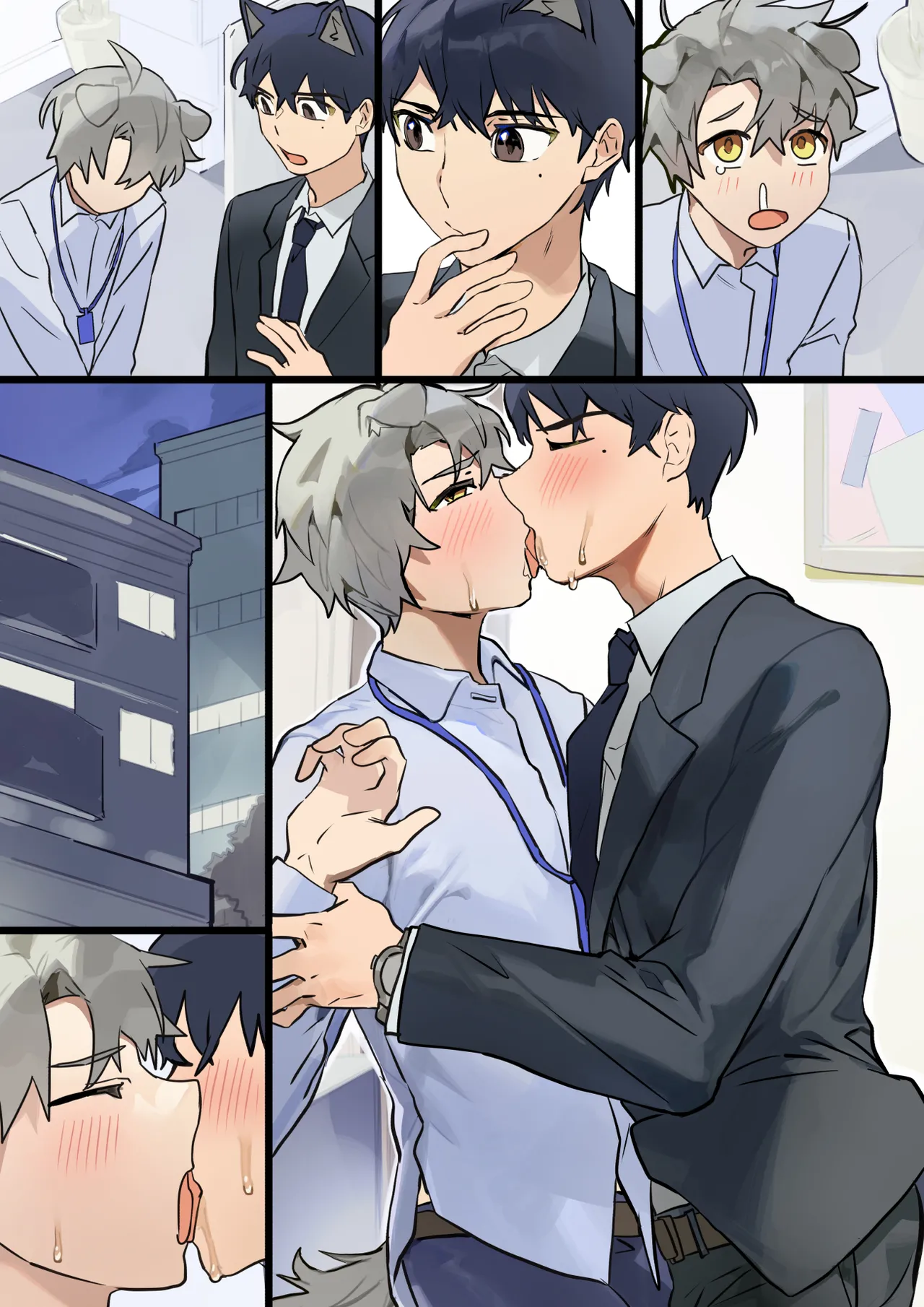 Artist: TAKK -  Min's Secret In-House Romance page 19 original parody - business suit dog boy hentai manga - read online free