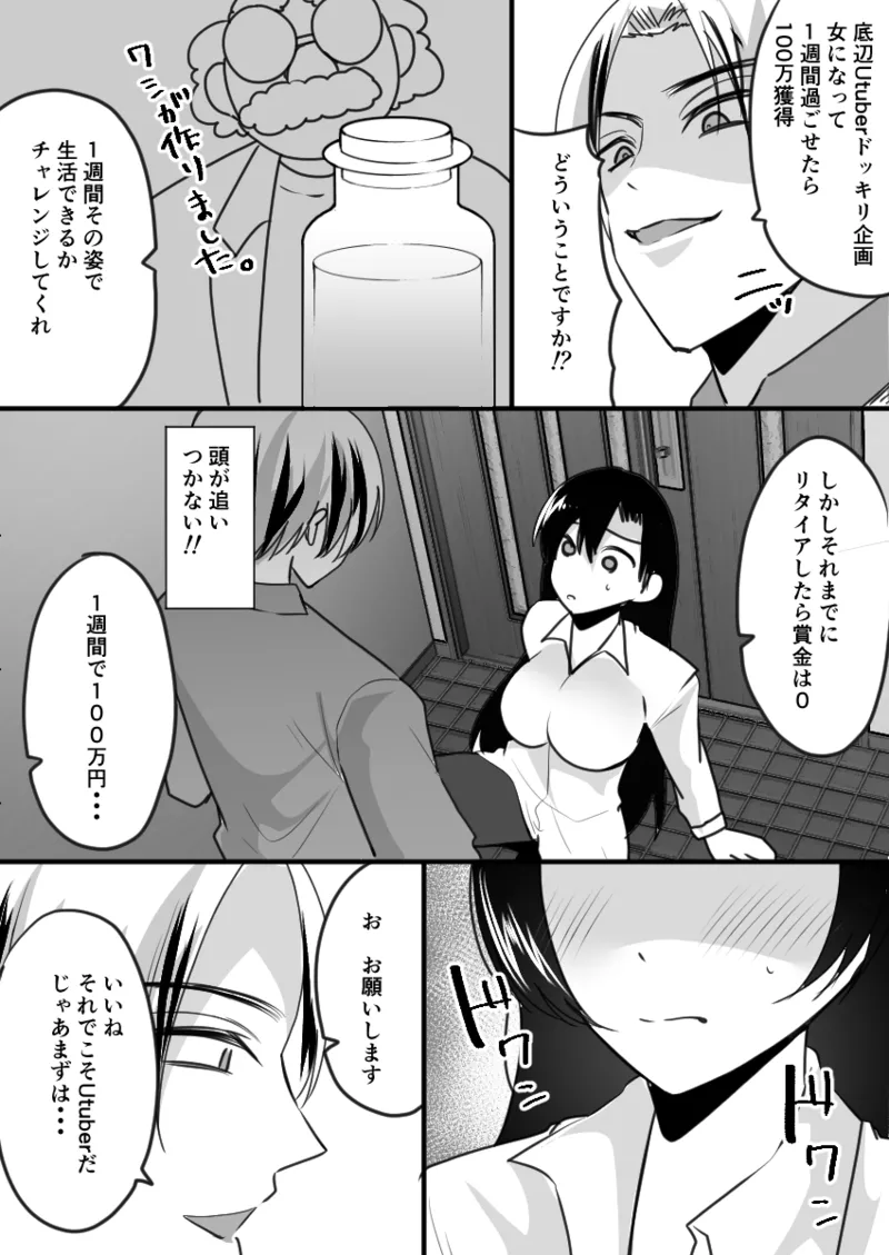 Dining bar TS If you spend a week to be a female and get a million yen page 10 original parody - nakadashi x-ray hentai manga - read online free