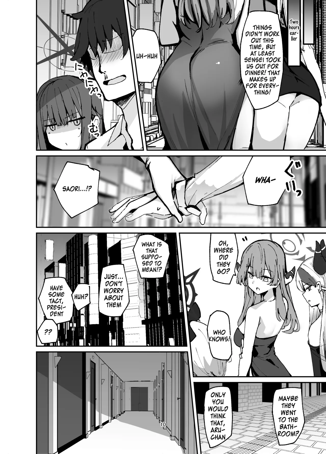 Saori ga Shittoshite Sensei o Osocchau Hon. | A book about Saori getting jealous and assaulting Sensei. page 10 featuring sensei blue archive parody - sole female sole male hentai manga - read online free