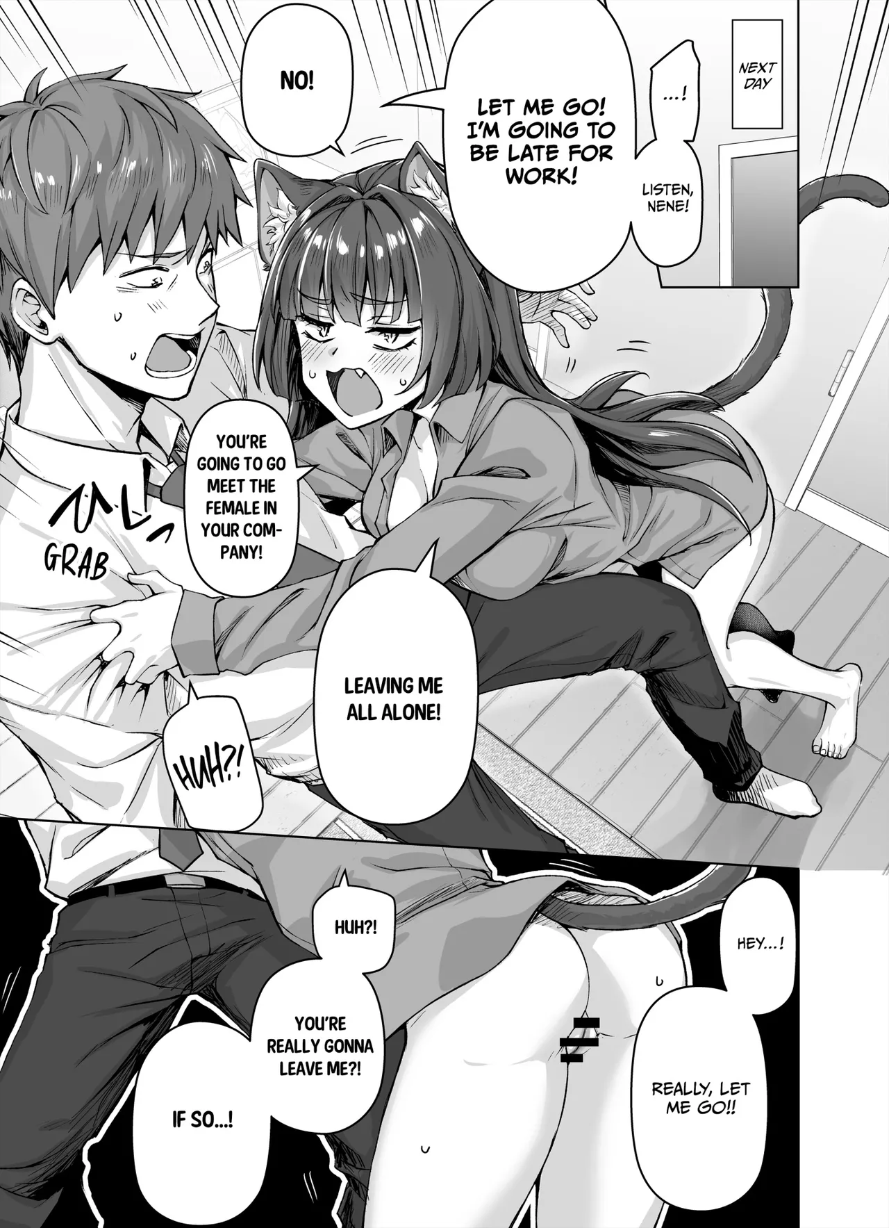Uchi no Yandere na Kaineko-chan ni Mechakucha ni Shiborarechau Hanashi + Yandere Kai Neko Series | My Obsessive Kitty Squeezes Me Dry page 57 original parody - sole female sole male hentai manga - read online free