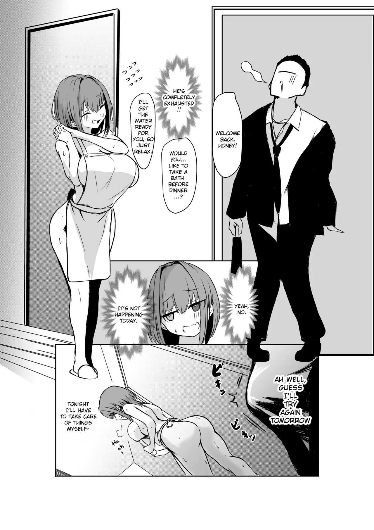 Shigoto de Tsukarekitta Kareshi o Iyashite Ageru Marine | Marine soothes her exhausted working boyfriend page 9 featuring houshou marine hololive parody - sole female sole male hentai manga - read online free