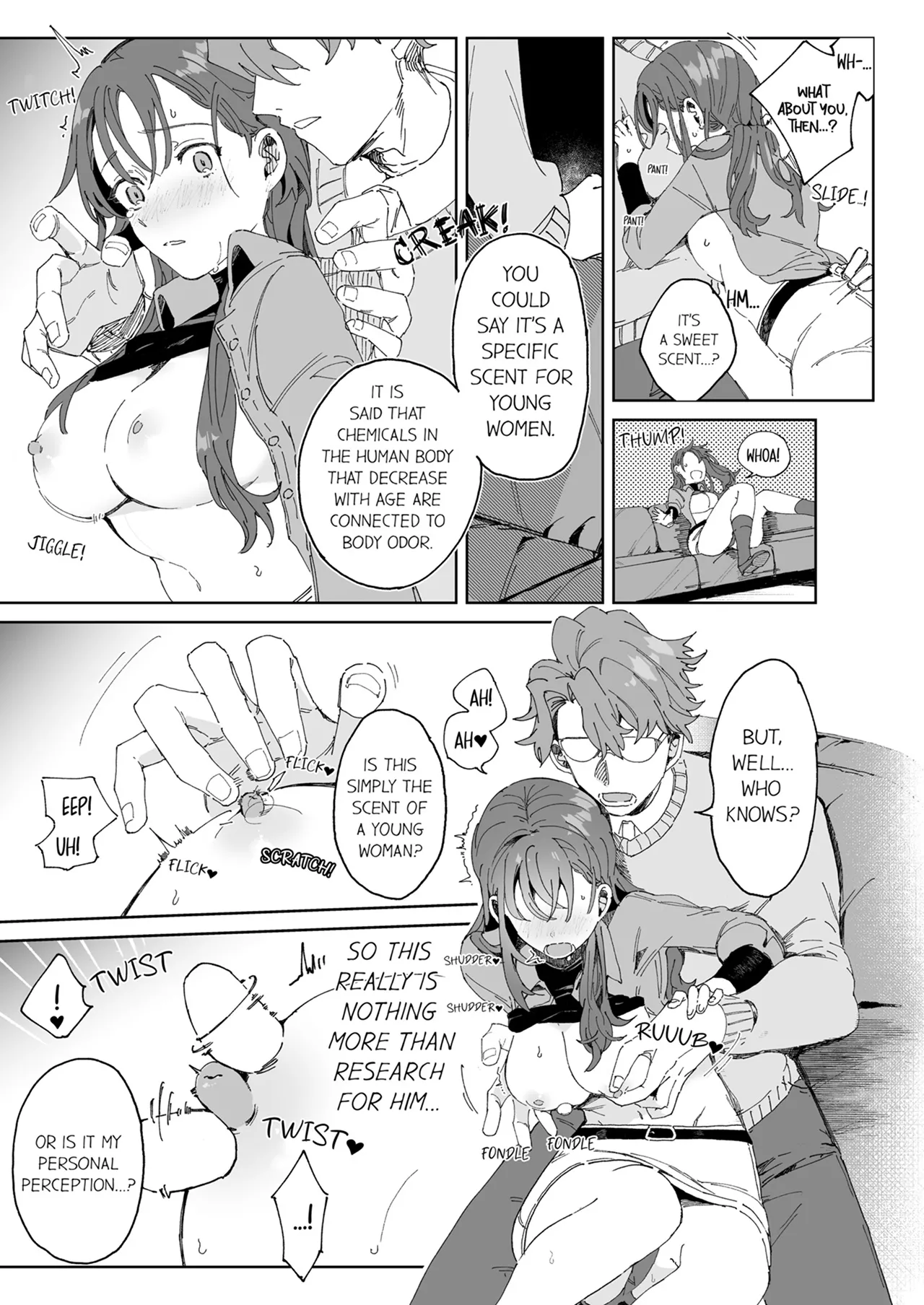 [Otsui Mikage (Otomeshi Mikage)] Kenkyuu Naiyou wa Seikan Kaihatsu!? ~Wata-chan wa Kyouju no H na Jikkendai~ | Researching Sexual Development!? -Wata Becomes Her Professor's Test Subject for Sex- Chapter 1-7 [English] page 14 - sole female sole male hentai manga - read online free