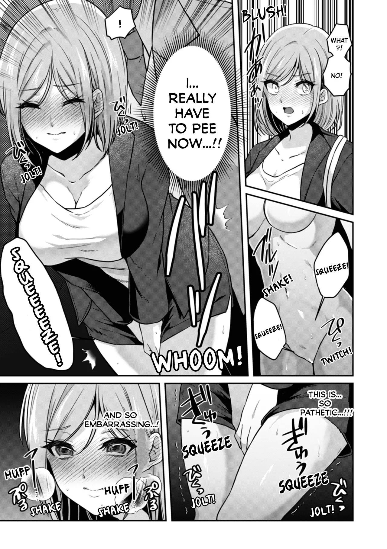 Manin Densha de Shikkin Sunzen!? Chikan Danshi no Ijiwaru na Yubi de Ikasare Tsuzuketa OL | Almost Pissing on a Crowded Train?! #1-10 page 11 - big breasts chastity belt hentai manga - read online free