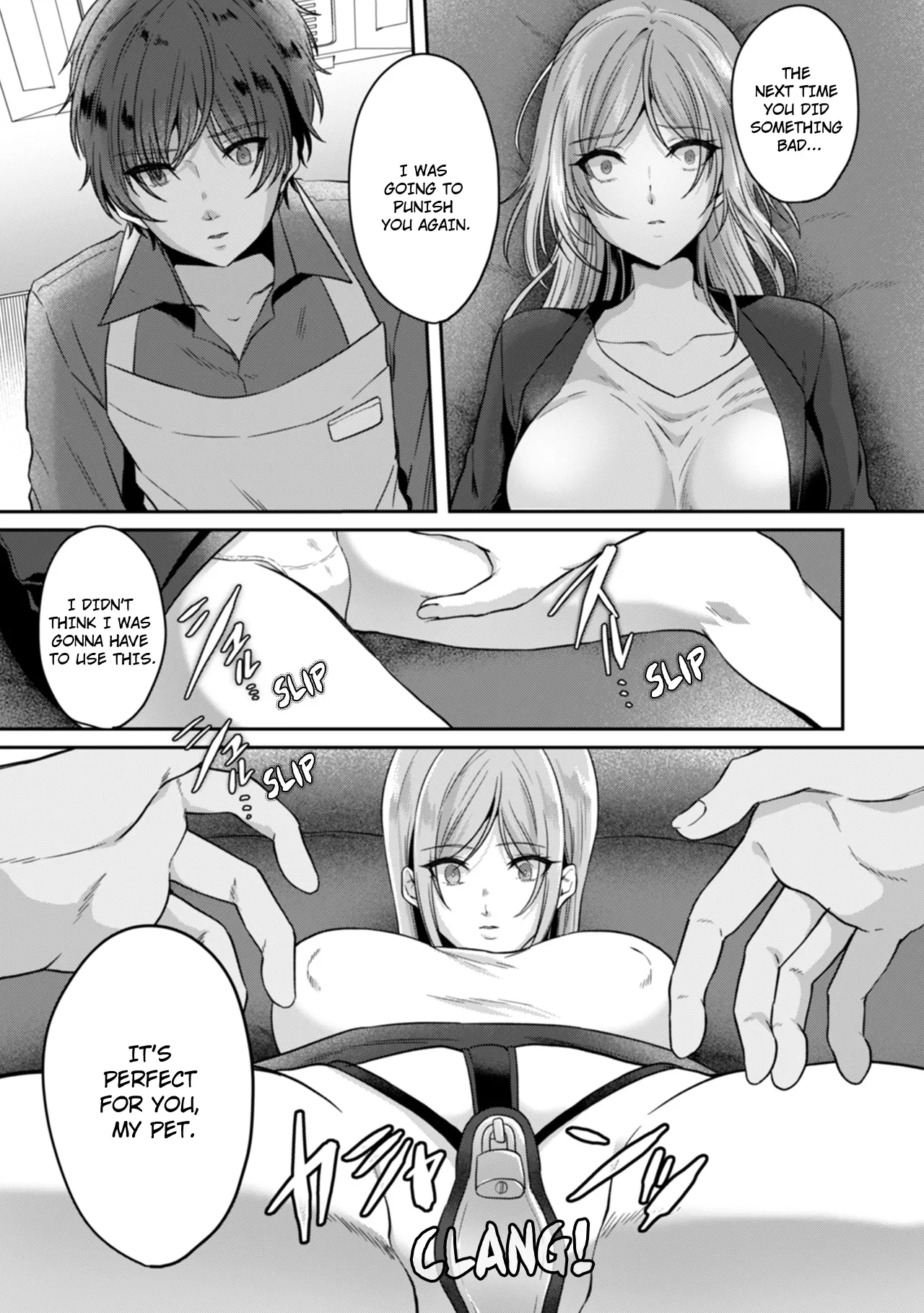Manin Densha de Shikkin Sunzen!? Chikan Danshi no Ijiwaru na Yubi de Ikasare Tsuzuketa OL | Almost Pissing on a Crowded Train?! #1-10 page 92 - big breasts chastity belt hentai manga - read online free