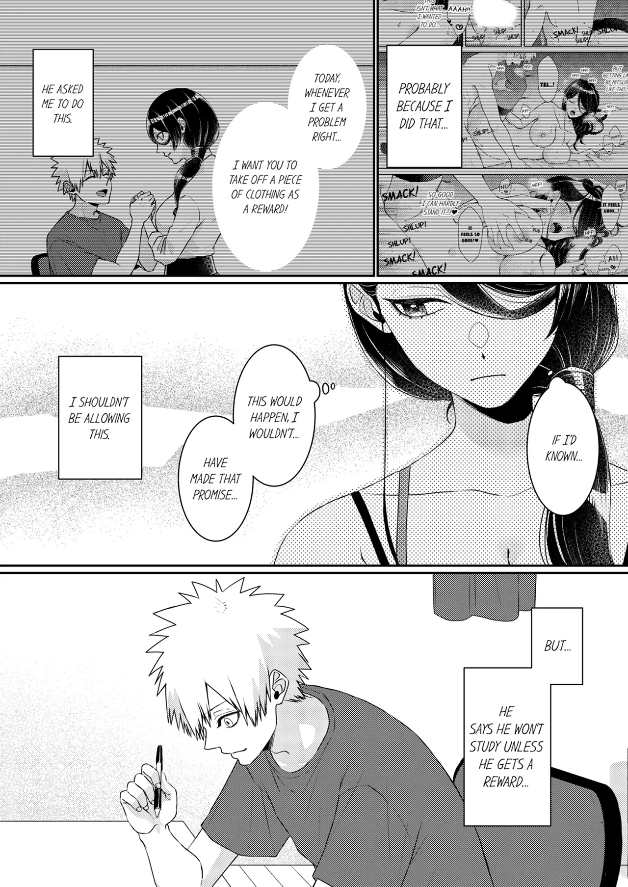 'Sensei, Sounyuu Rete mo Iinda yo ne?' ~ Oshi ni Yowai Kateikyoushi, Oshiego SEX ni Hame Makete | Can I Stick it in, Teacher? An Easily Persuaded Private Tutor Gives in to Having Sex With Her Student Chapter 1-7 page 28 - full censorship teacher hentai manga - read online free