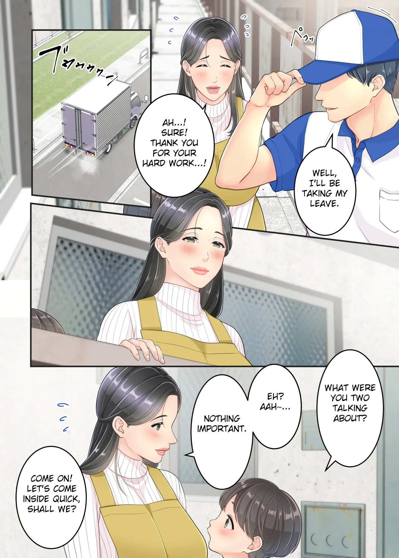 Page 10 of [Yuriko Club] Boku no Mama to Takuhai no Onii-san ga. [English] [Fated Circle]