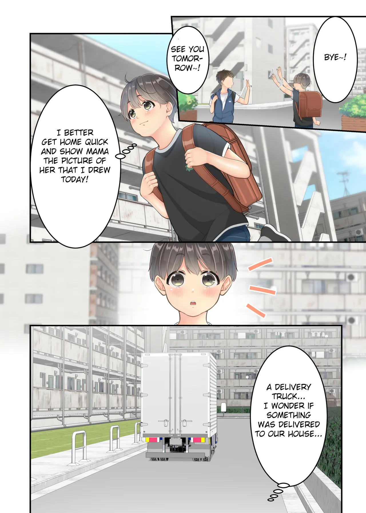 Page 8 of [Yuriko Club] Boku no Mama to Takuhai no Onii-san ga. [English] [Fated Circle]