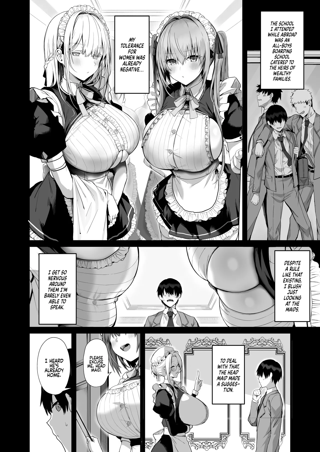 [Flock Blue (Blue_Gk)] Love Maid -Yasashikute Amaama na Kyonyuu Ero Maid San to SEX Shimakuru Ohanashi- | Love Maid - A Story about having lots of Sex with a Sweet, Super-loving Big-breasted Sexy Maid  [English] [Coffedrug] [Digital] page 9 original parody - sole female sole male hentai manga - read online free