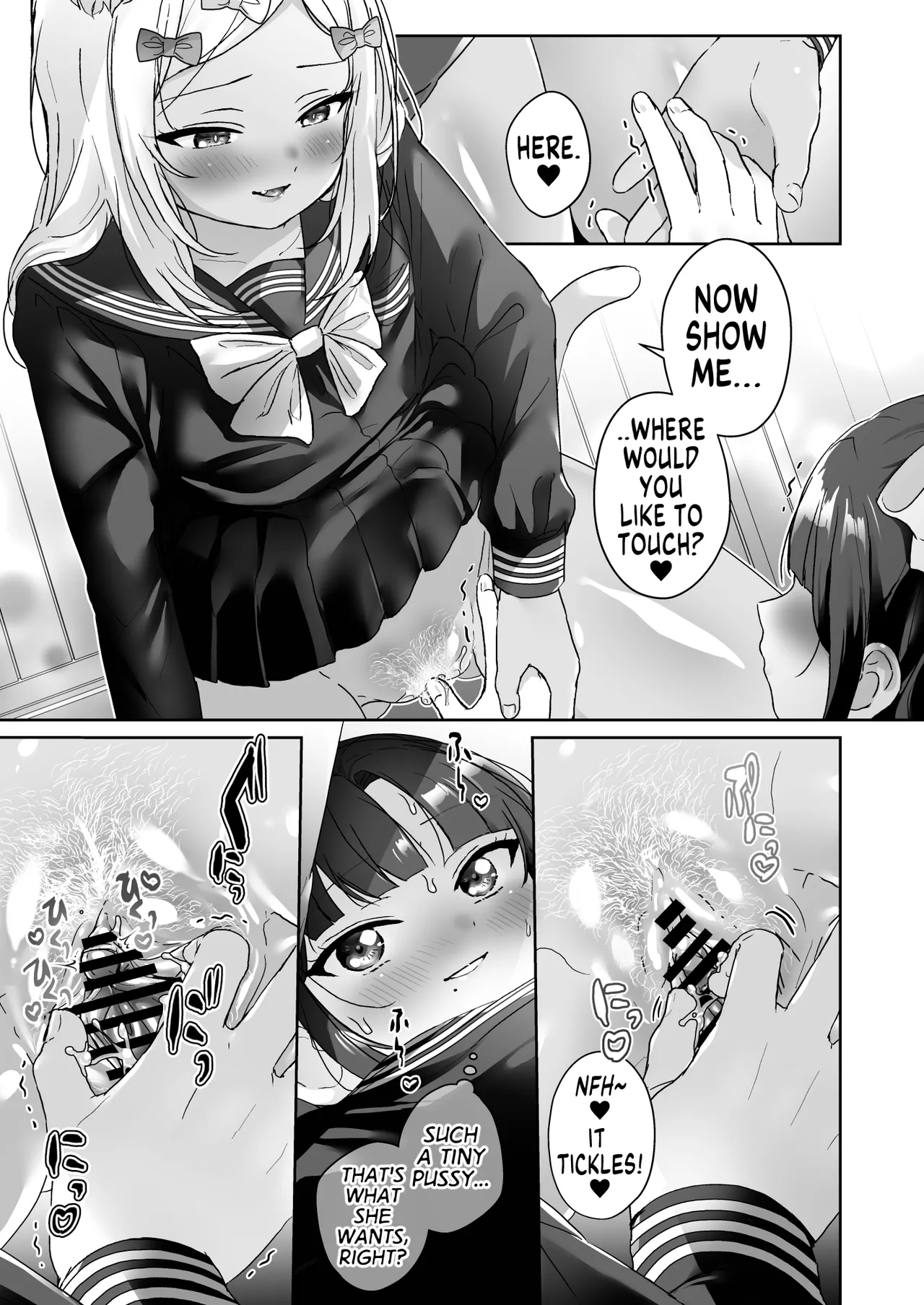 [Koko de Chikubi o Hitotsumami (Juurouta)] Shoujo Ochi -Ron-chan to Hajimete Course- | Falling for Being a Girl: My First Session With Lon-chan [English] [GTF] [Digital] page 19 original parody - pantyhose yuri hentai manga - read online free