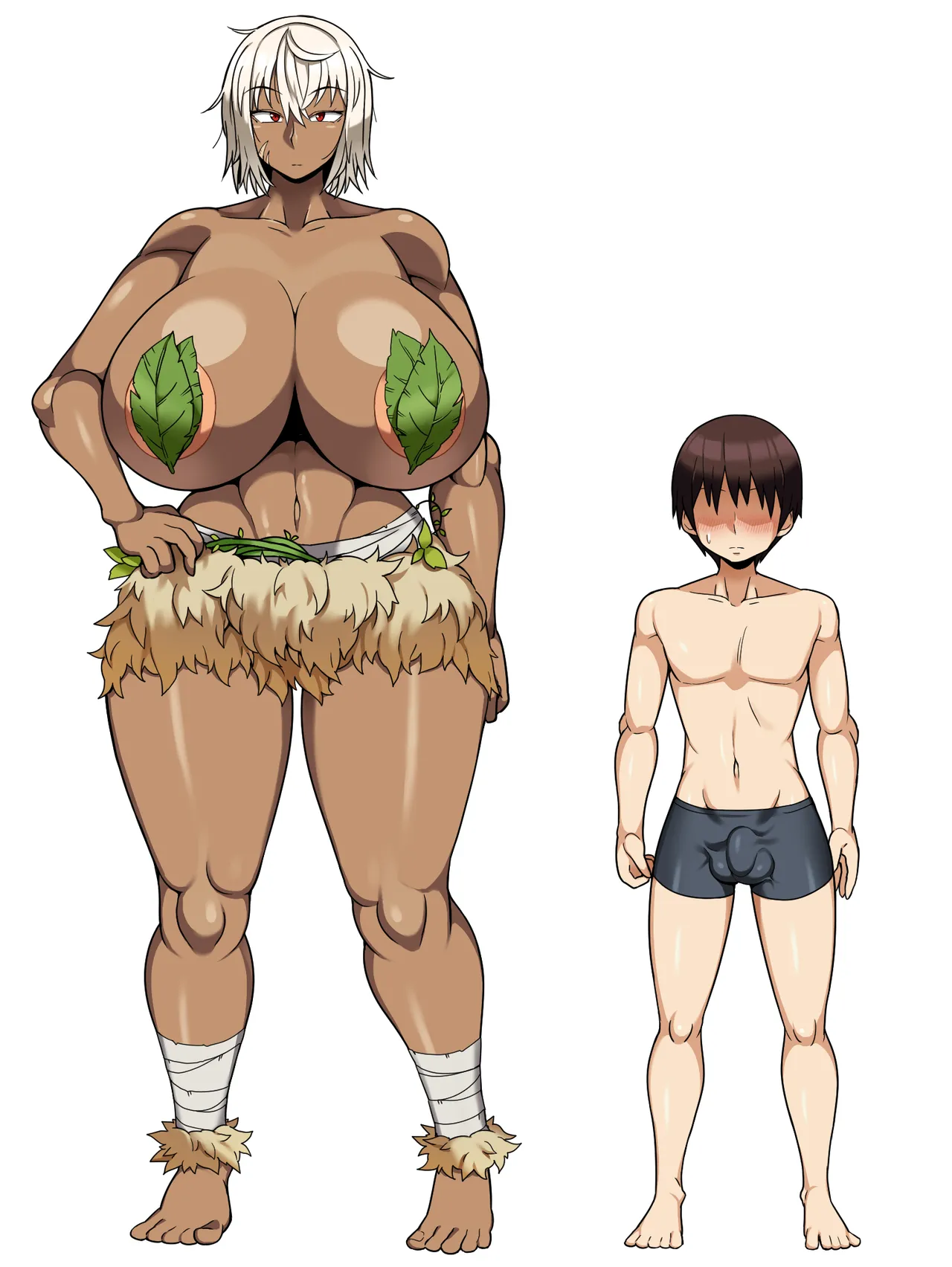 無人島でデカ尻ムチムチアマゾネスさんと汗だくSEX page 50 - sole female sole male hentai manga - read online free