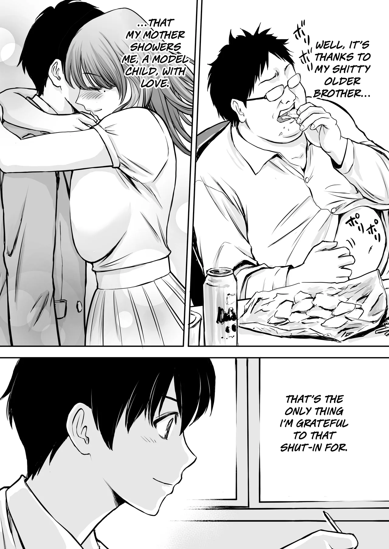 [Tarobaumu] Boku no Kaa-chan ga Hikikomori Neet Debu Aniki no Seishori Onaho ni Natteita Hanashi | My Mother is My Fat Shut-in Older NEET Brother's Sex Relief Onahole [English] [Rinruririn] [Decensored] page 13 original parody - sole female nakadashi hentai manga - read online free