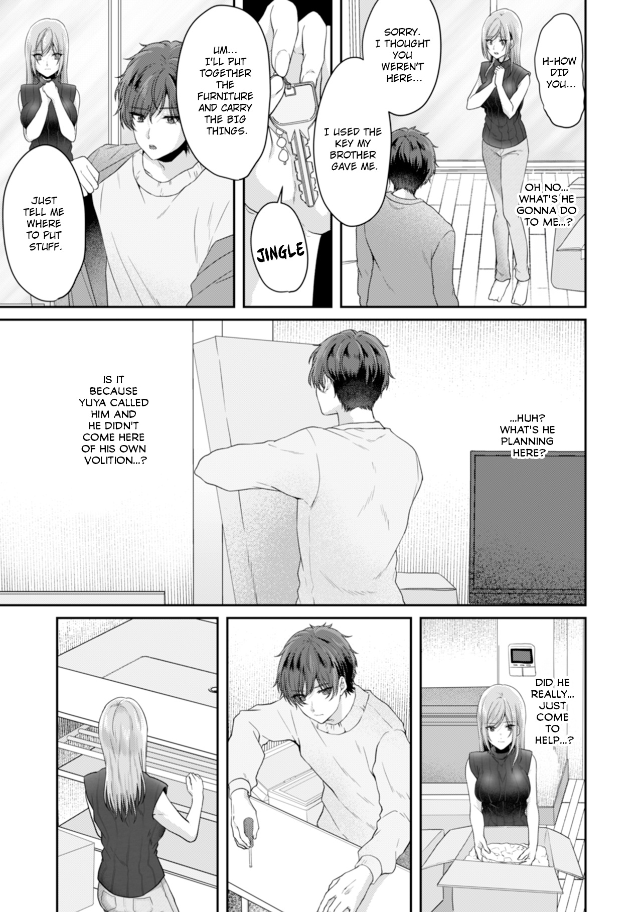 Manin Densha de Shikkin Sunzen!? Chikan Danshi no Ijiwaru na Yubi de Ikasare Tsuzuketa OL | Almost Pissing on a Crowded Train?! #1-16 page 152 - big breasts chastity belt hentai manga - read online free