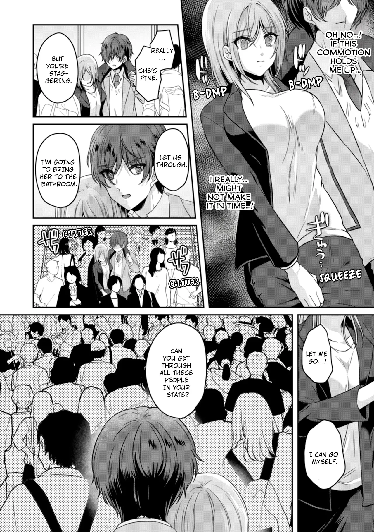 Manin Densha de Shikkin Sunzen!? Chikan Danshi no Ijiwaru na Yubi de Ikasare Tsuzuketa OL | Almost Pissing on a Crowded Train?! #1-16 page 31 - full censorship big breasts hentai manga - read online free