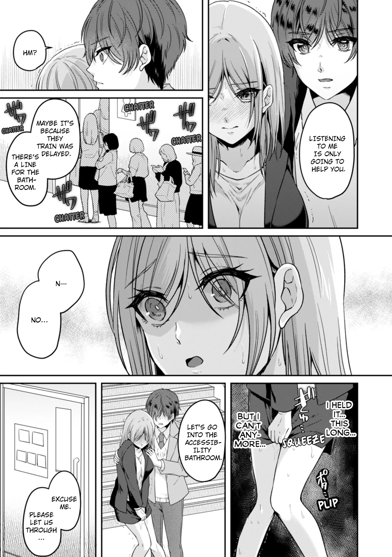 Manin Densha de Shikkin Sunzen!? Chikan Danshi no Ijiwaru na Yubi de Ikasare Tsuzuketa OL | Almost Pissing on a Crowded Train?! #1-16 page 32 - full censorship big breasts hentai manga - read online free