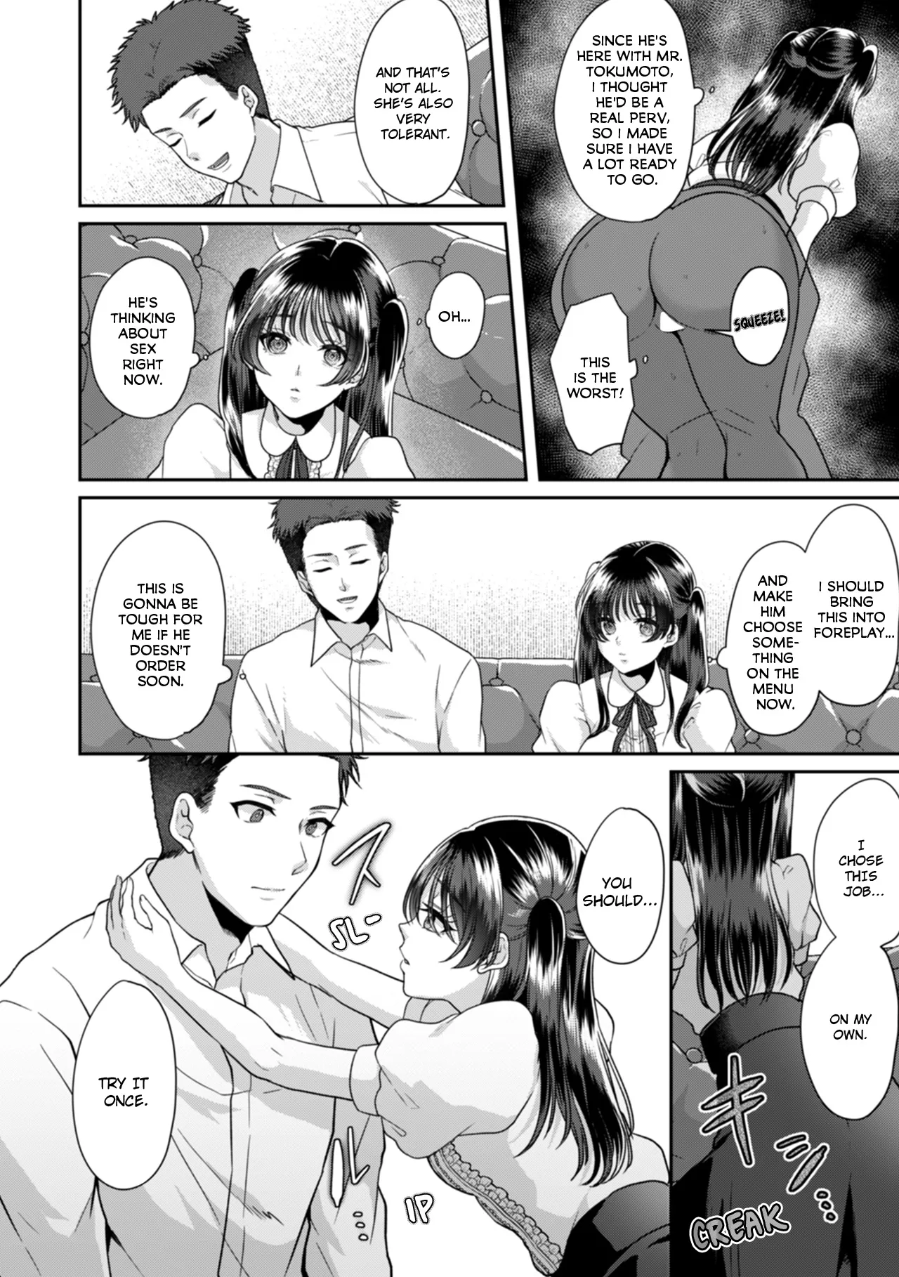 Manin Densha de Shikkin Sunzen!? Chikan Danshi no Ijiwaru na Yubi de Ikasare Tsuzuketa OL | Almost Pissing on a Crowded Train?! #1-16 page 332 - big breasts chastity belt hentai manga - read online free