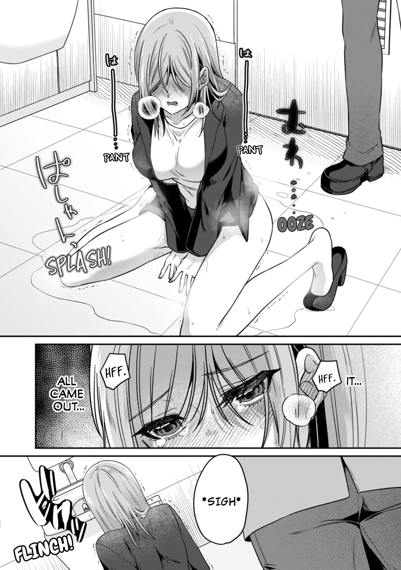 Manin Densha de Shikkin Sunzen!? Chikan Danshi no Ijiwaru na Yubi de Ikasare Tsuzuketa OL | Almost Pissing on a Crowded Train?! #1-16 page 35 - full censorship big breasts hentai manga - read online free