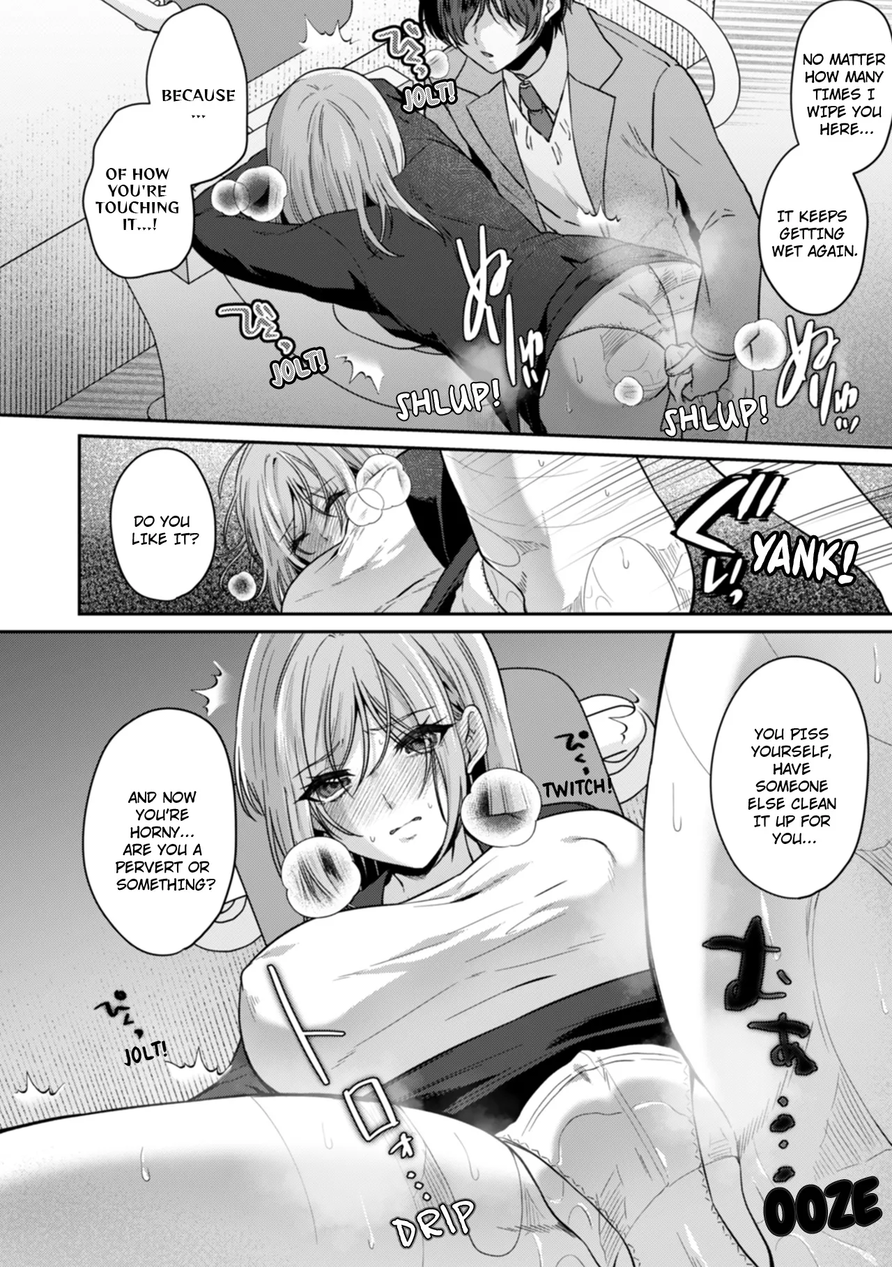 Manin Densha de Shikkin Sunzen!? Chikan Danshi no Ijiwaru na Yubi de Ikasare Tsuzuketa OL | Almost Pissing on a Crowded Train?! #1-16 page 41 - big breasts chastity belt hentai manga - read online free