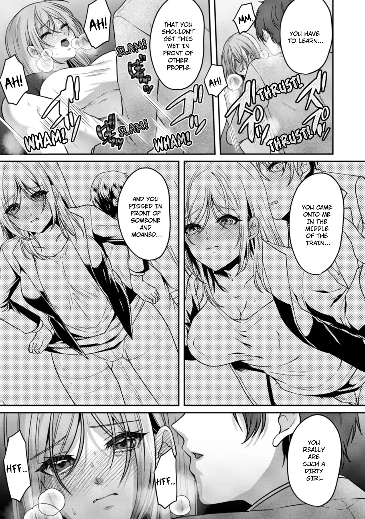 Manin Densha de Shikkin Sunzen!? Chikan Danshi no Ijiwaru na Yubi de Ikasare Tsuzuketa OL | Almost Pissing on a Crowded Train?! #1-16 page 45 - big breasts chastity belt hentai manga - read online free