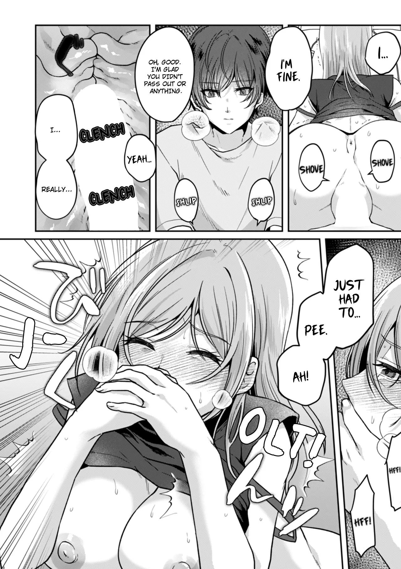 Manin Densha de Shikkin Sunzen!? Chikan Danshi no Ijiwaru na Yubi de Ikasare Tsuzuketa OL | Almost Pissing on a Crowded Train?! #1-16 page 80 - big breasts chastity belt hentai manga - read online free