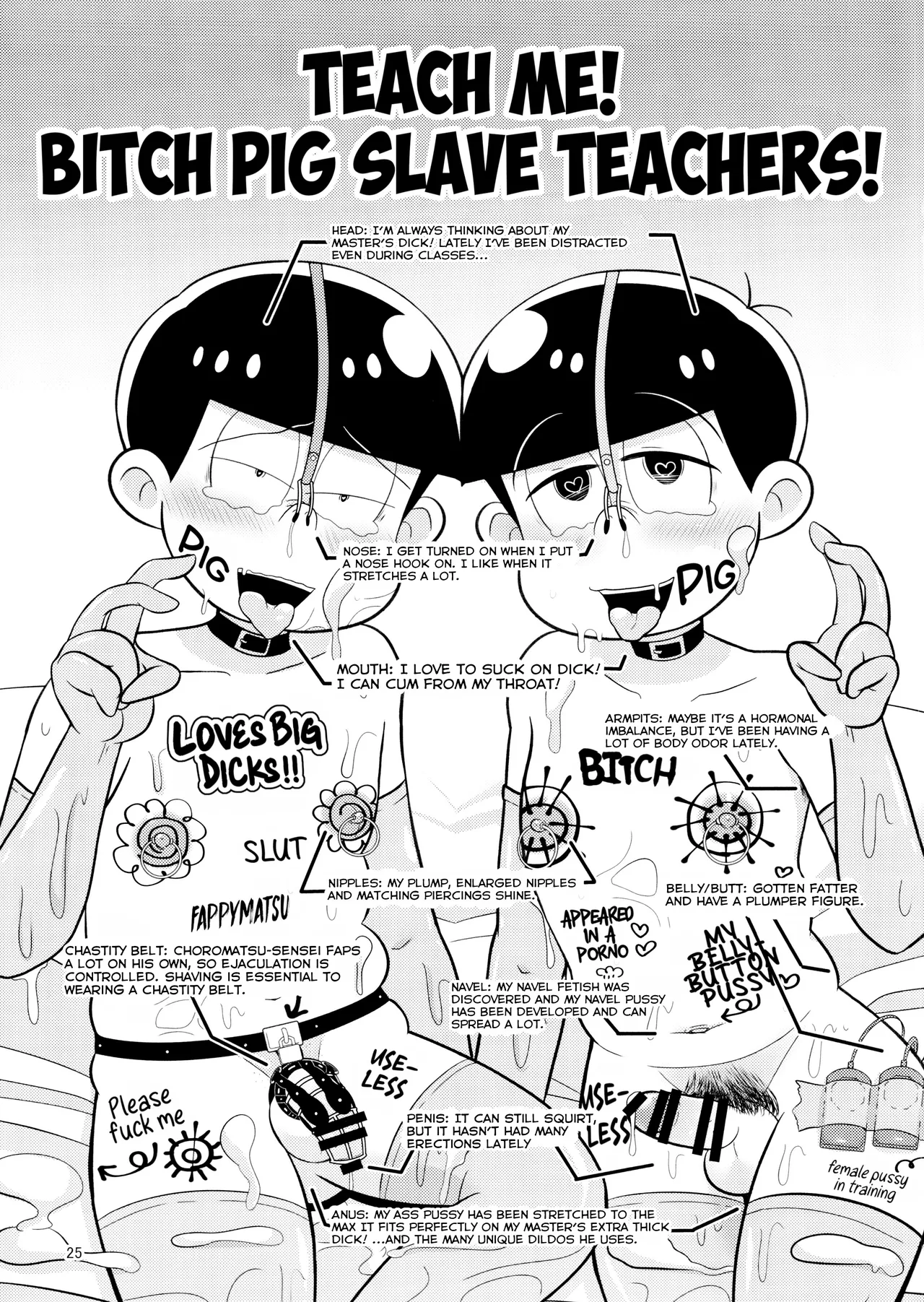 Bitch Pig Slave Senseis page 25 osomatsu-san parody - twins humiliation hentai manga - read online free