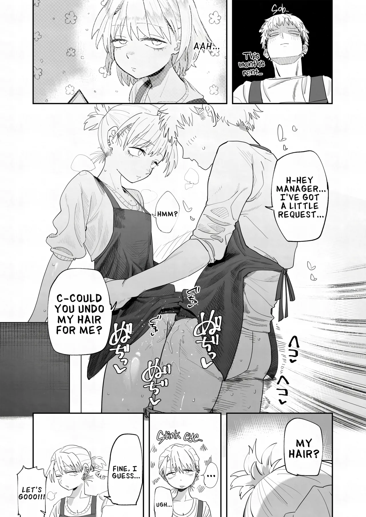 Tenchou ga Etchi na Koto to Hikikae ni Kyuryou o Kezuri ni Kuru !! | My Manager Docks My Pay In Exchange for Sexual Favors!!! page 19 original parody - handjob leg lock hentai manga - read online free