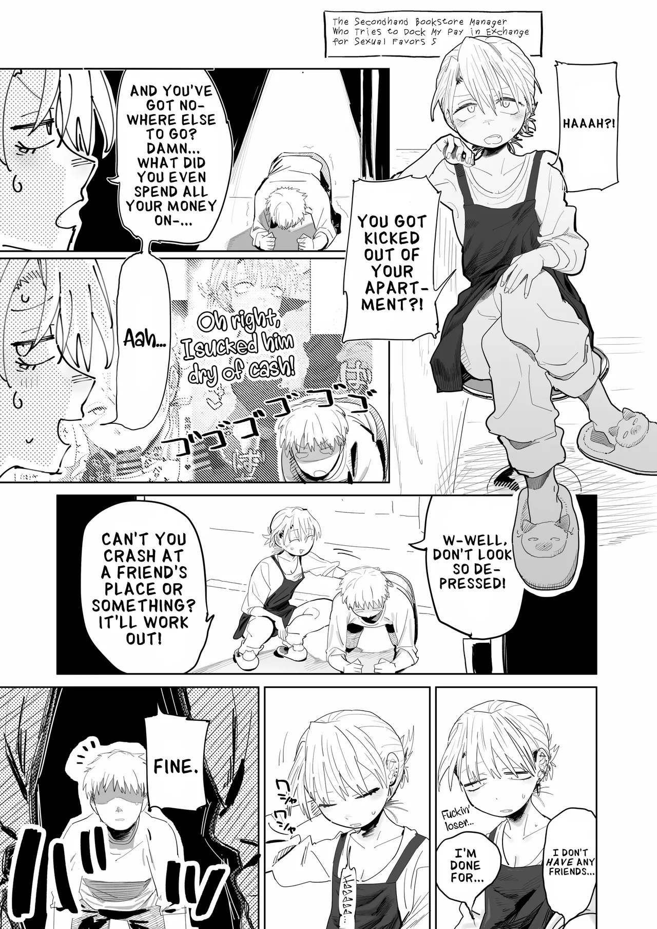 Tenchou ga Etchi na Koto to Hikikae ni Kyuryou o Kezuri ni Kuru !! | My Manager Docks My Pay In Exchange for Sexual Favors!!! page 23 original parody - handjob leg lock hentai manga - read online free