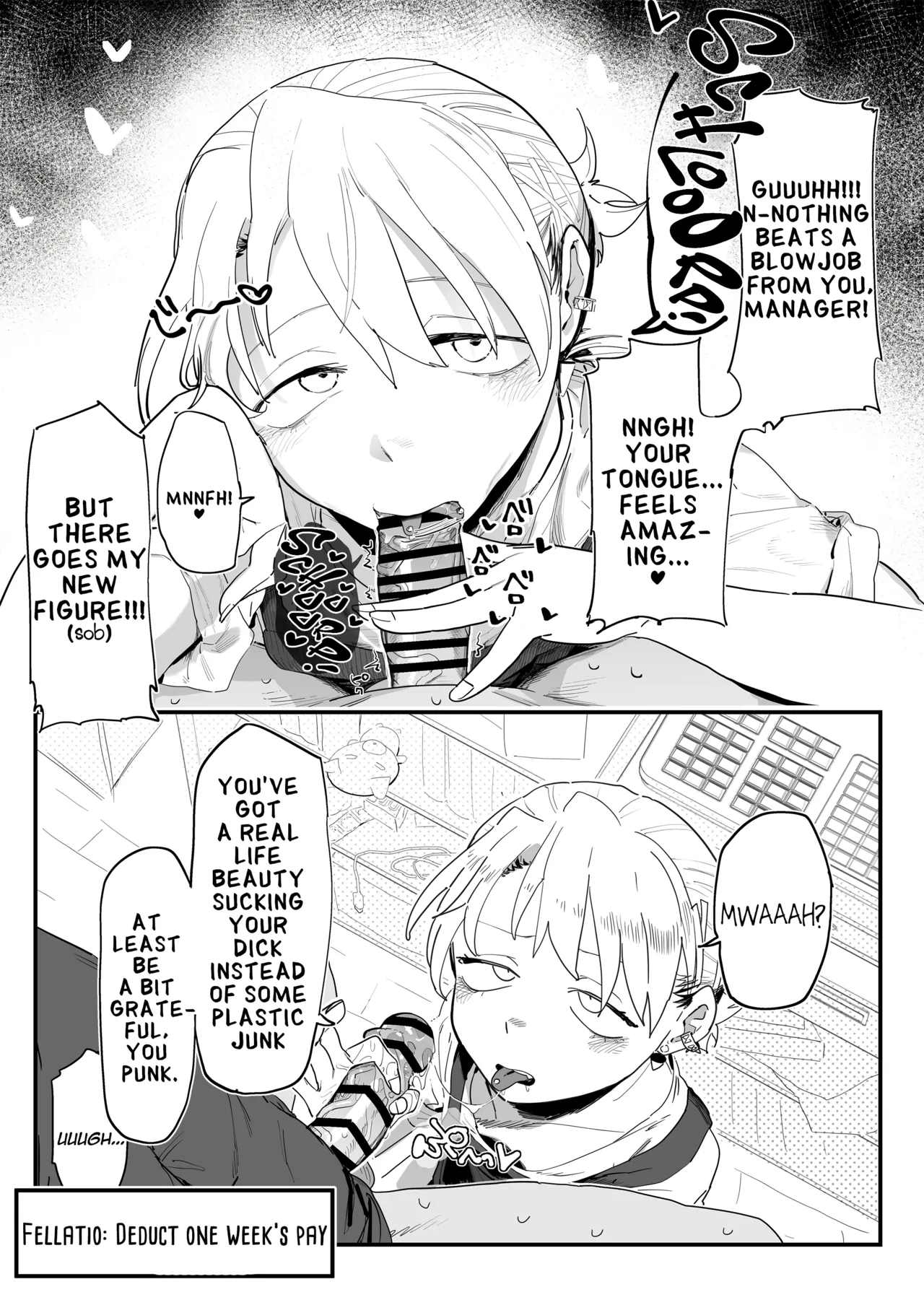 Tenchou ga Etchi na Koto to Hikikae ni Kyuryou o Kezuri ni Kuru !! | My Manager Docks My Pay In Exchange for Sexual Favors!!! page 9 original parody - handjob leg lock hentai manga - read online free