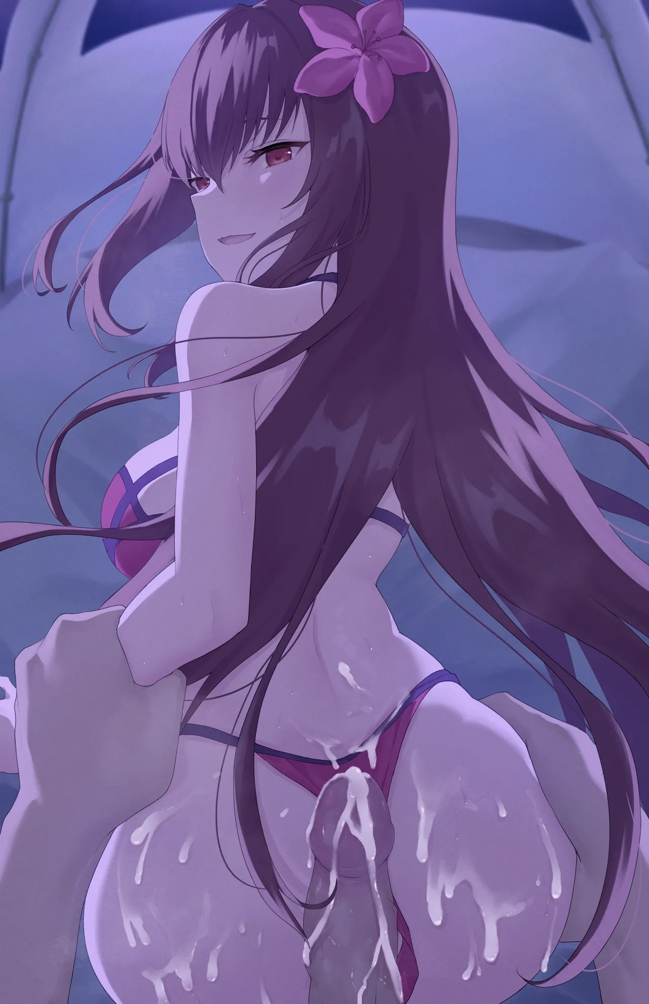 Alone With Scathach page 16 featuring scathach fate grand order parody - sole female swimsuit hentai manga - read online free