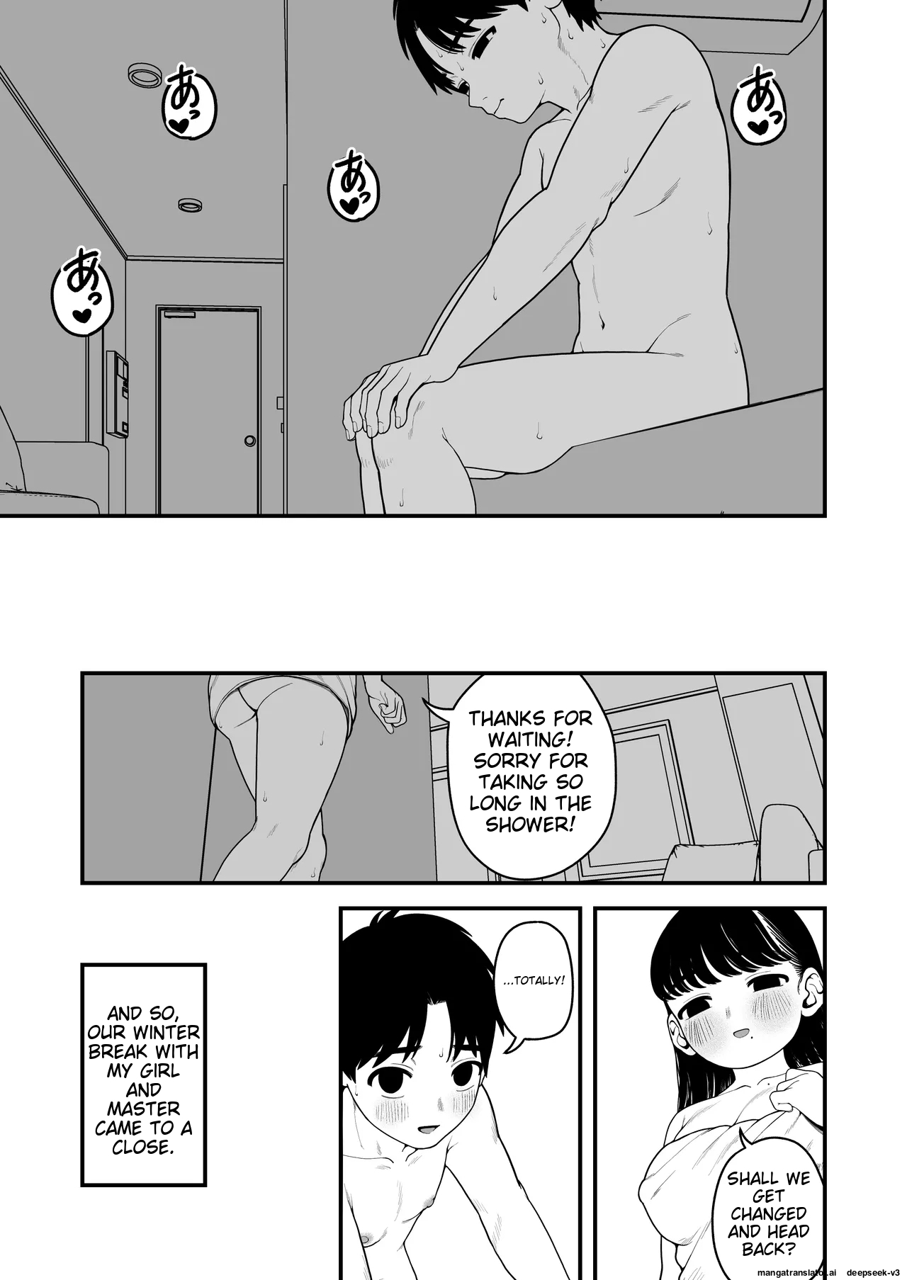 [Yumekawa Dododo-chan] Boku to Kanojo to Goshujin-sama no Fuyuyasumi 1-3 [English] page 131 original parody - big penis big areolae hentai manga - read online free