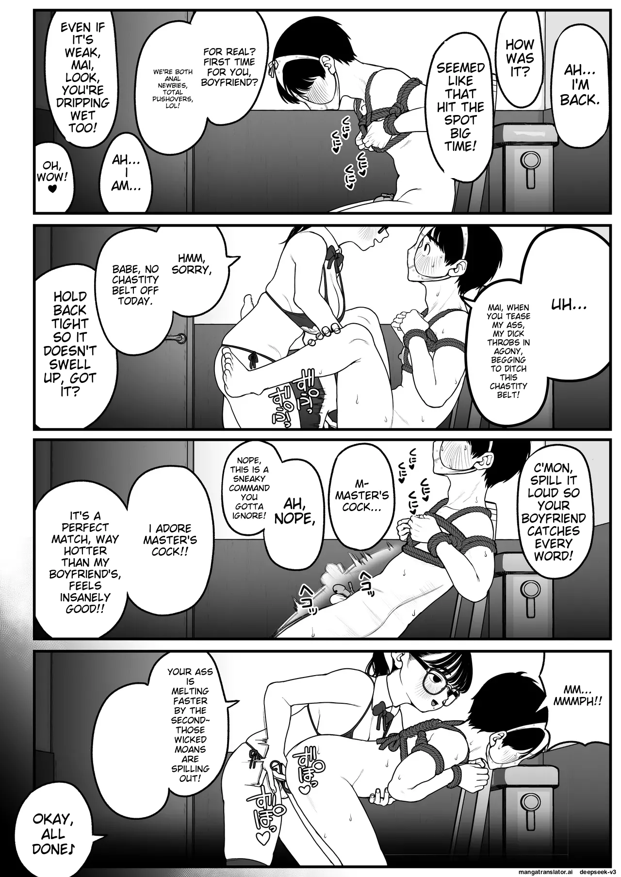 [Yumekawa Dododo-chan] Boku to Kanojo to Goshujin-sama no Fuyuyasumi 1-3 [English] page 58 original parody - big penis big areolae hentai manga - read online free