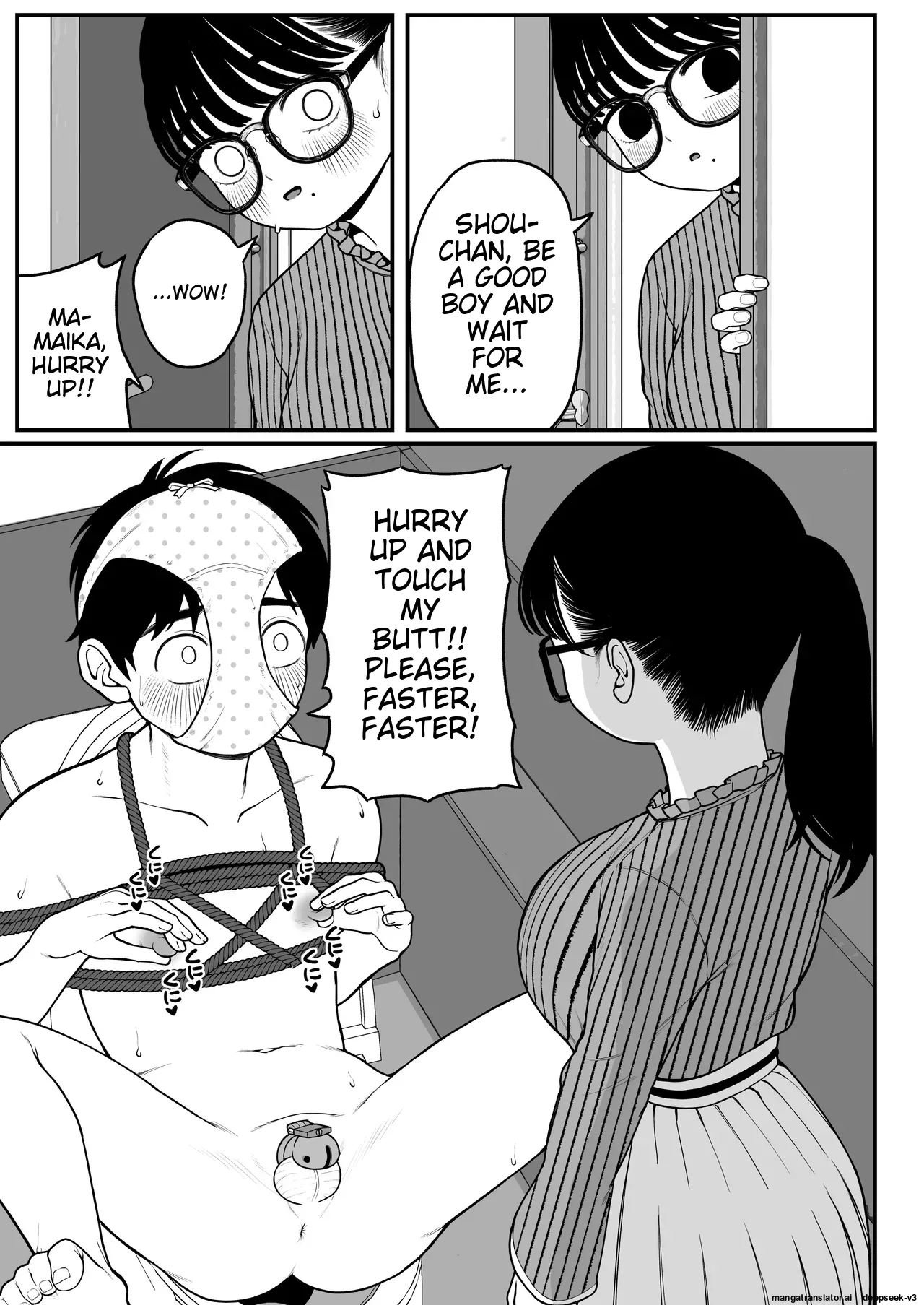 [Yumekawa Dododo-chan] Boku to Kanojo to Goshujin-sama no Fuyuyasumi 1-3 [English] page 59 original parody - big penis big areolae hentai manga - read online free