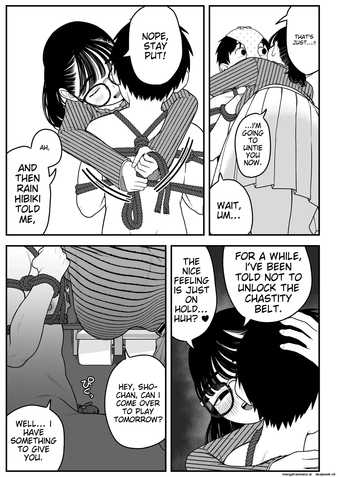 [Yumekawa Dododo-chan] Boku to Kanojo to Goshujin-sama no Fuyuyasumi 1-3 [English] page 61 original parody - big penis big areolae hentai manga - read online free