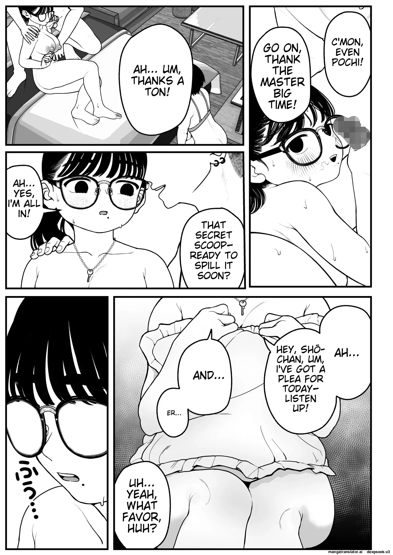 [Yumekawa Dododo-chan] Boku to Kanojo to Goshujin-sama no Fuyuyasumi 1-3 [English] page 77 original parody - big penis big areolae hentai manga - read online free
