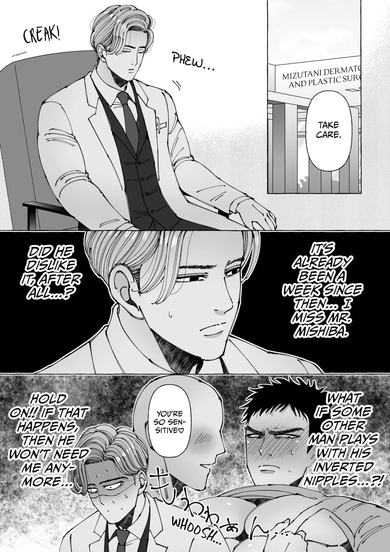 Sawatte Tatasete, Kanbotsu Chikubi. | Touch Me and Make My Inverted Nipples Hard Chapters 1-3 page 32 - muscle lab coat hentai manga - read online free
