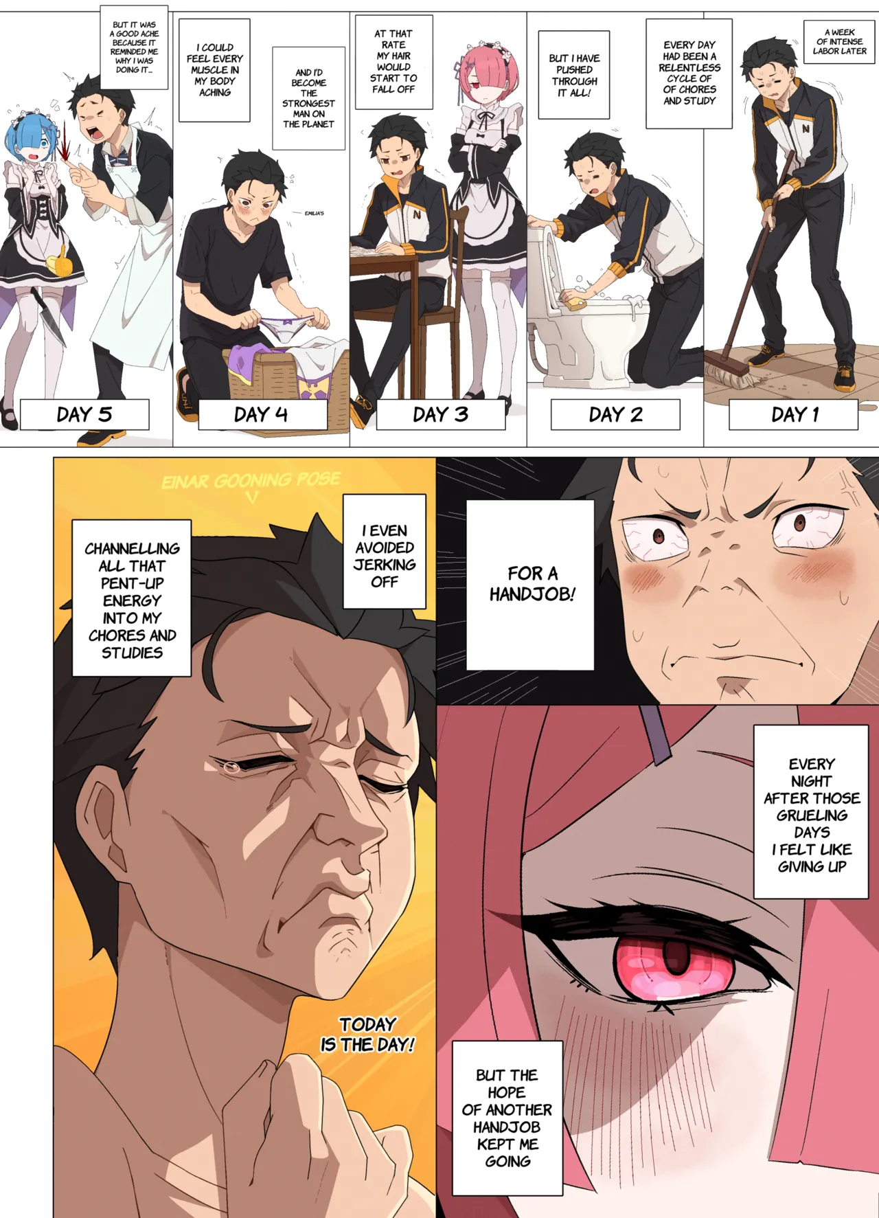 Ramming Ram Ch. 1 page 18 featuring ram re zero kara hajimeru isekai seikatsu parody - maid handjob hentai manga - read online free