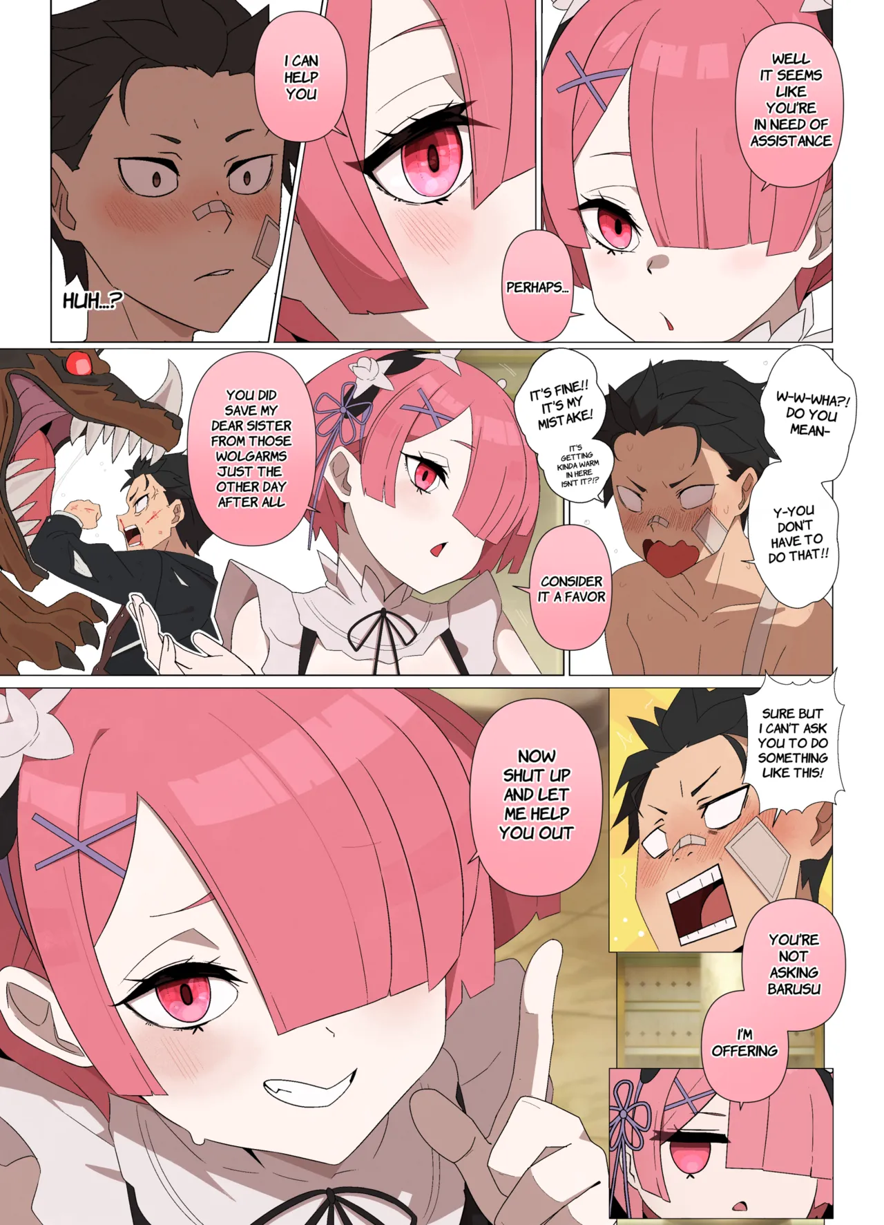 Ramming Ram Ch. 1 page 9 featuring subaru natsuki re zero kara hajimeru isekai seikatsu parody - sole female sole male hentai manga - read online free