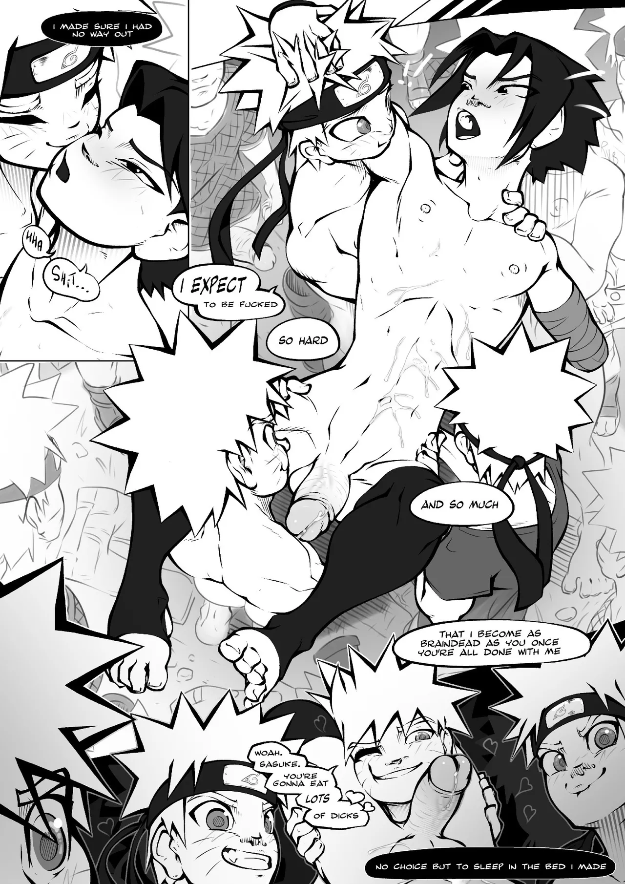 ‪VonBoche - In The Shadow page 38 featuring sasuke uchiha naruto parody - muscle anal hentai manga - read online free