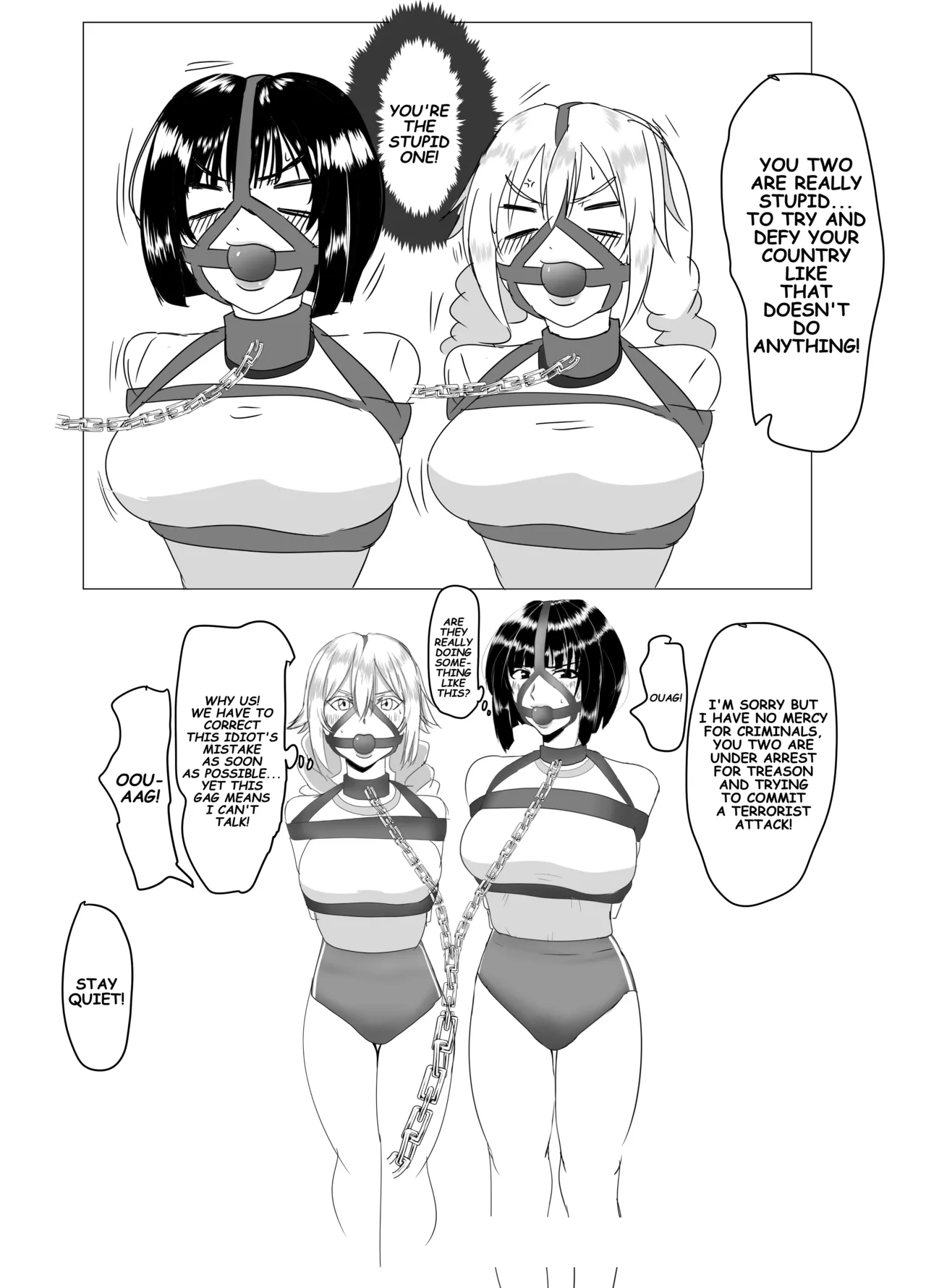 They Think That We're Terrorists!? page 9 original parody - females only big breasts hentai manga - read online free