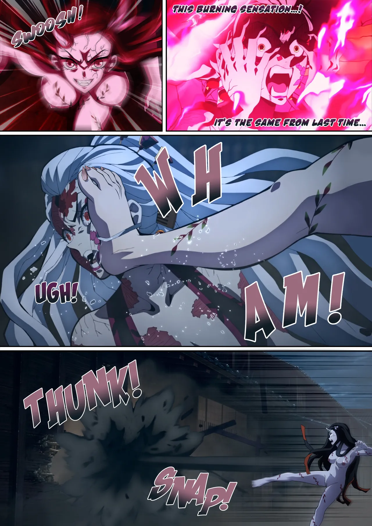 Daki’s Blood Demon Art: Trample 堕姫の血鬼術・紅蓮践踏 page 30 featuring tanjirou kamado kimetsu no yaiba parody - sole male full color hentai manga - read online free