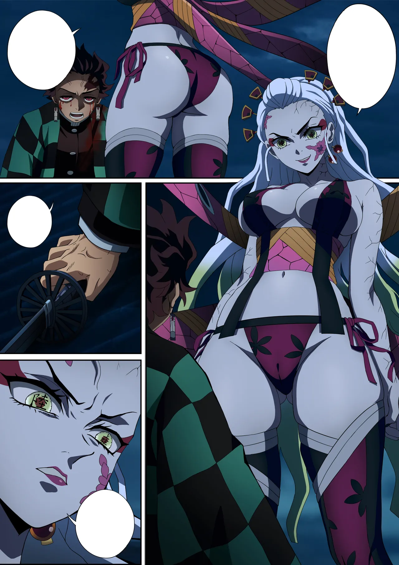 Daki’s Blood Demon Art: Trample 堕姫の血鬼術・紅蓮践踏 page 47 featuring nezuko kamado kimetsu no yaiba parody - big breasts humiliation hentai manga - read online free