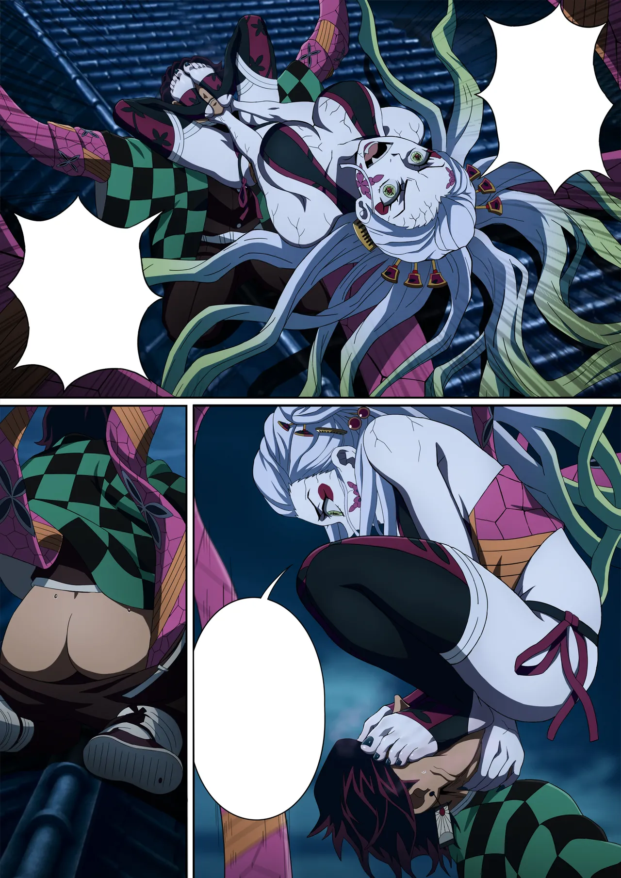 Daki’s Blood Demon Art: Trample 堕姫の血鬼術・紅蓮践踏 page 55 featuring tanjirou kamado kimetsu no yaiba parody - sole male full color hentai manga - read online free