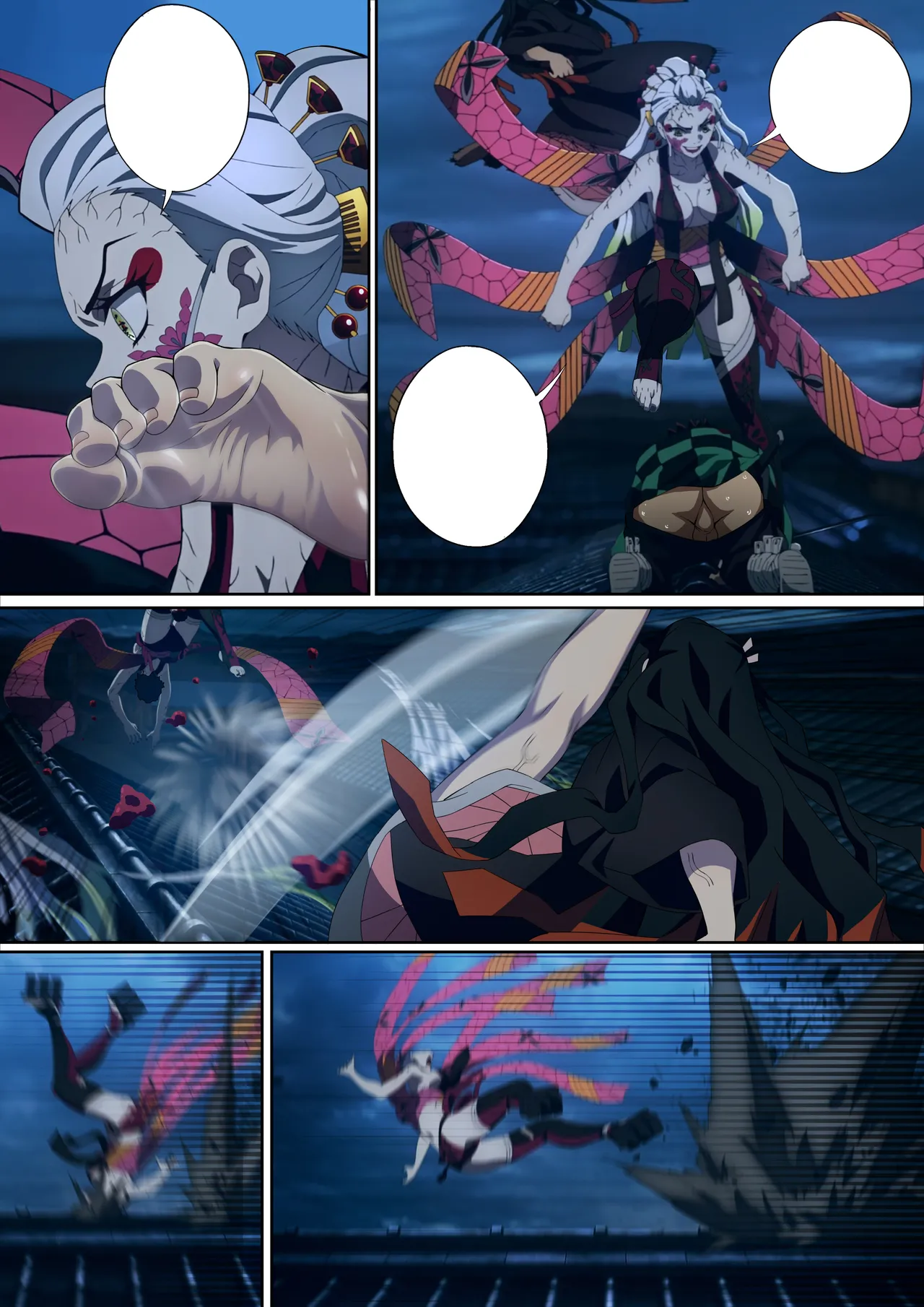 Daki’s Blood Demon Art: Trample 堕姫の血鬼術・紅蓮践踏 page 63 featuring tanjirou kamado kimetsu no yaiba parody - sole male full color hentai manga - read online free