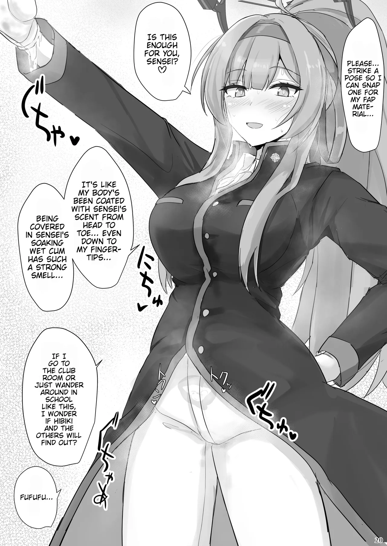Shiraishi Utaha ni Ouen Saretai | I Want To Be Cheered On By Shiraishi Utaha page 19 featuring sensei blue archive parody - handjob sole female hentai manga - read online free
