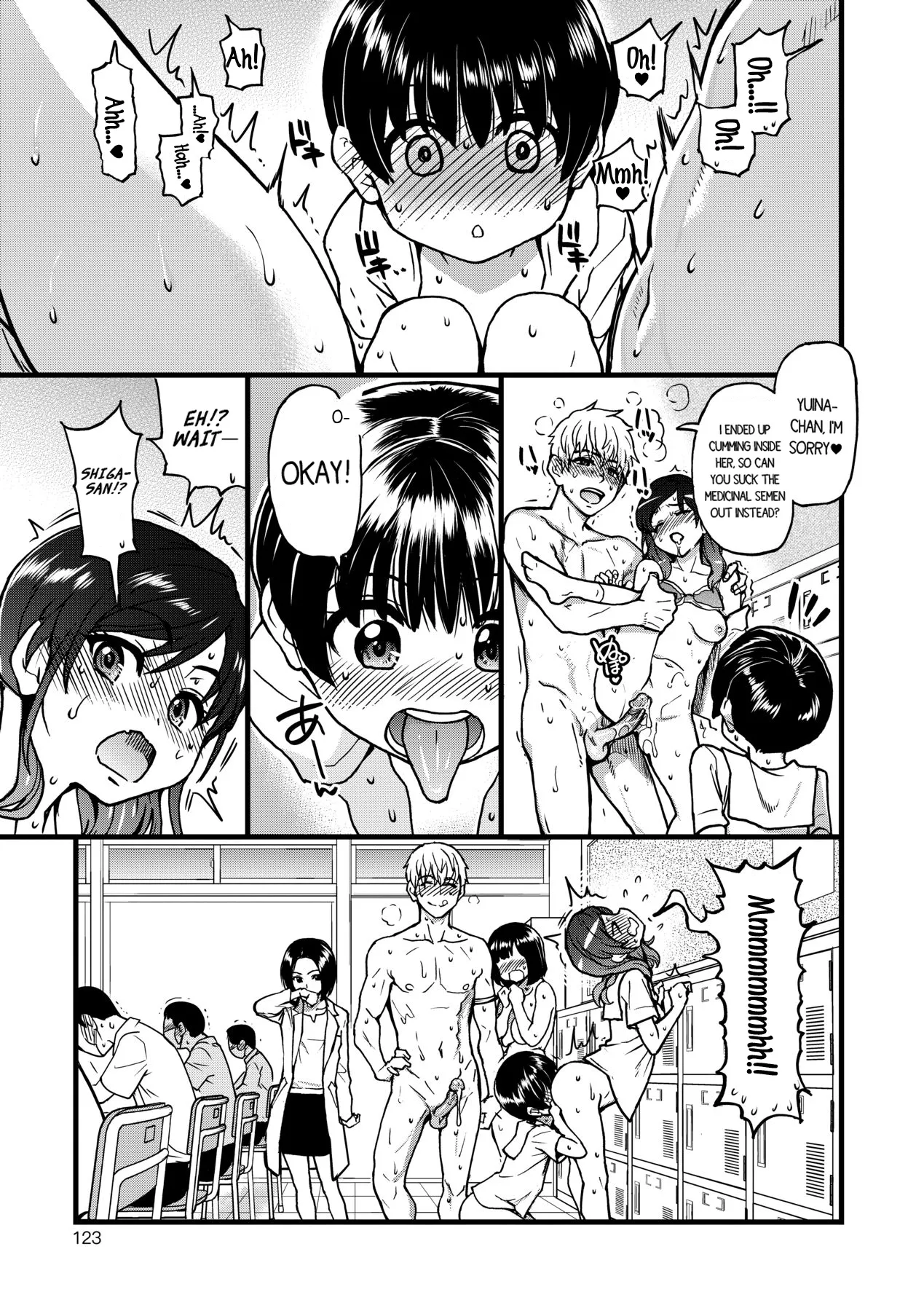Boku no Seieki de Honpuku Kaiyu!! page 126 - sole male nakadashi hentai manga - read online free