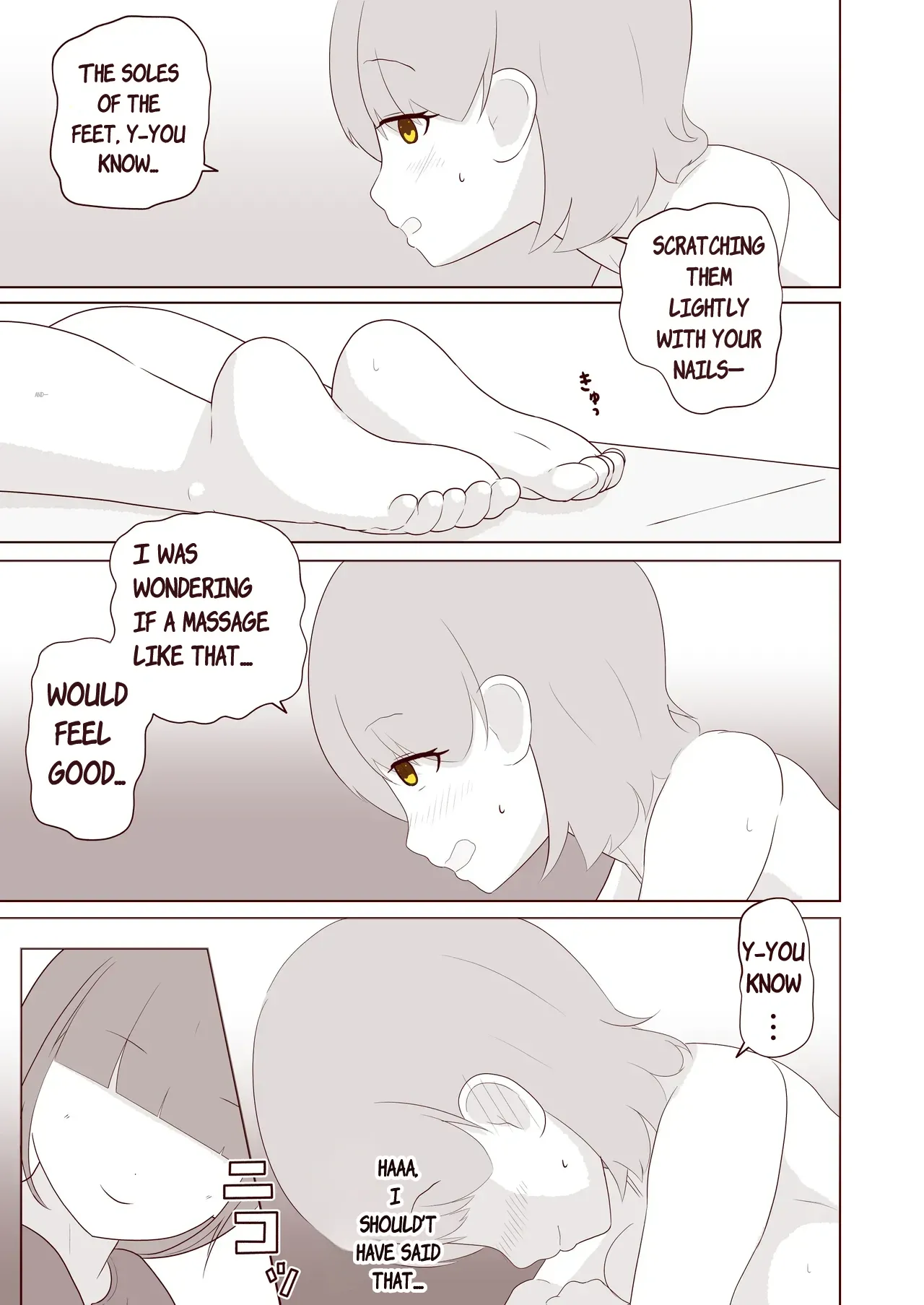 Ashi no Ura o Kusuguri Korogasaretai! | I want to have the soles of my feet tickled! page 10 original parody - rough translation yuri hentai manga - read online free