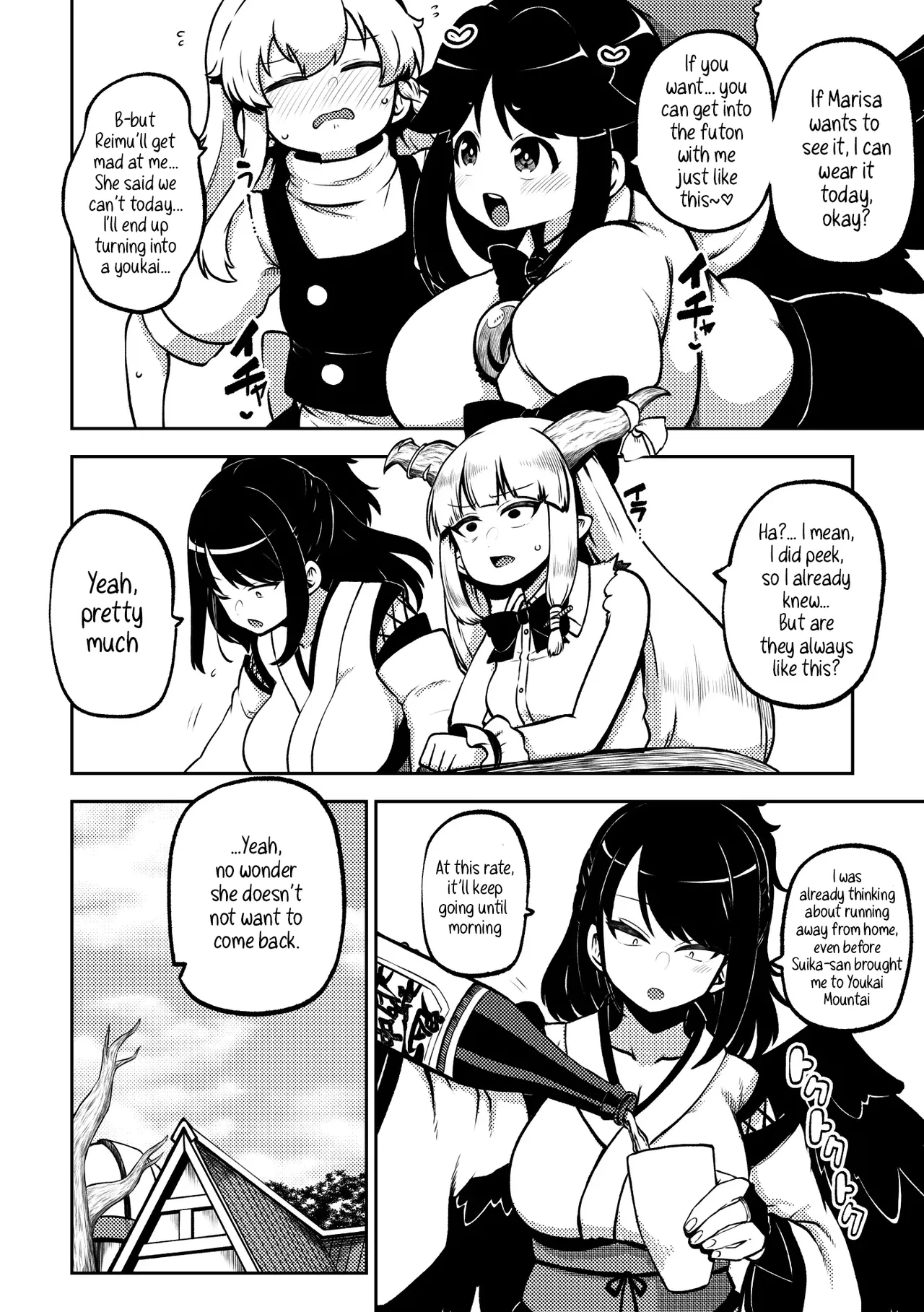 Futanari Marisa to Okuu Zenpen | Futanari Marisa and Okuu – Complete Edition page 35 featuring kasen ibara touhou project parody - ttf threesome futanari hentai manga - read online free