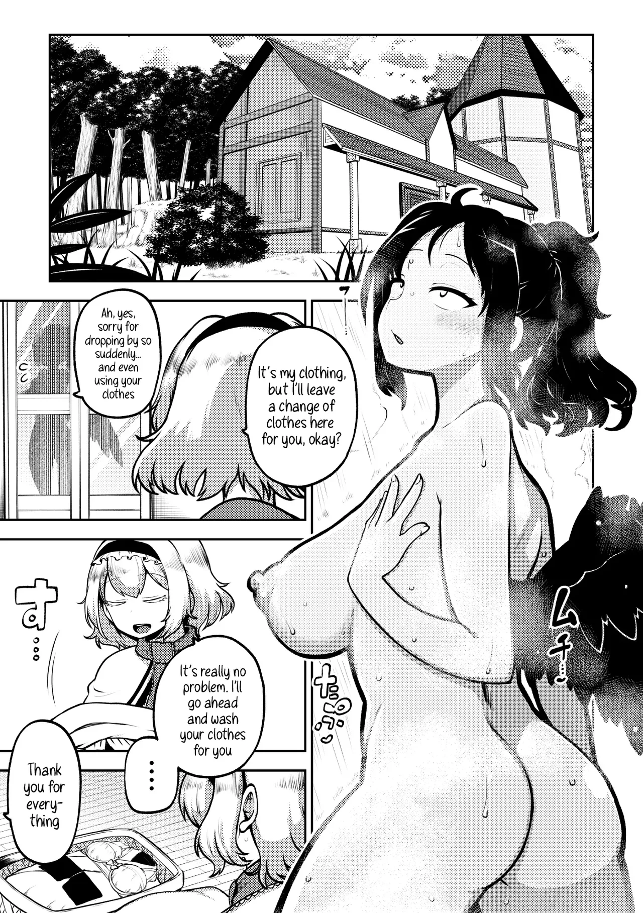 Futanari Marisa to Okuu Zenpen | Futanari Marisa and Okuu – Complete Edition page 36 featuring kasen ibara touhou project parody - ttf threesome futanari hentai manga - read online free