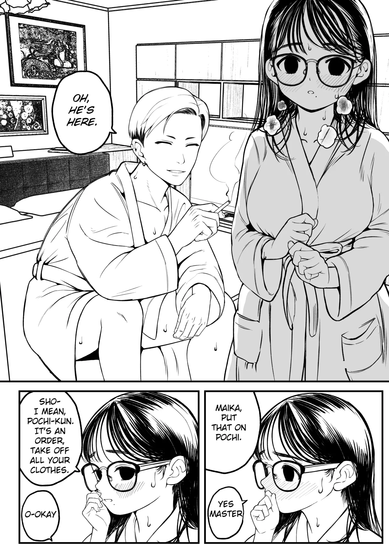 Ga-rufurendo to Goshujin sama to no Fuyuyasumi Omnibus page 14 - sole male rough translation hentai manga - read online free